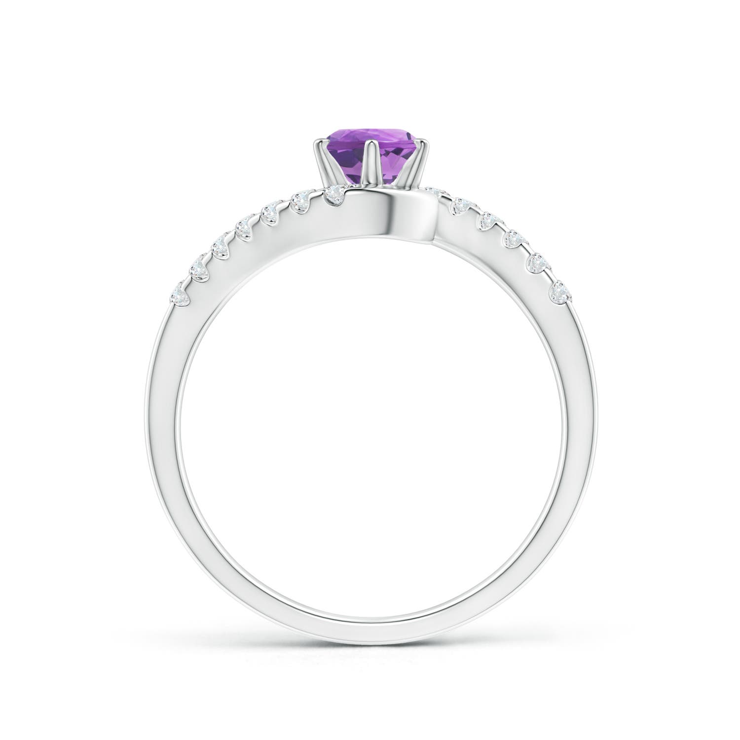 A - Amethyst / 0.62 CT / 14 KT White Gold