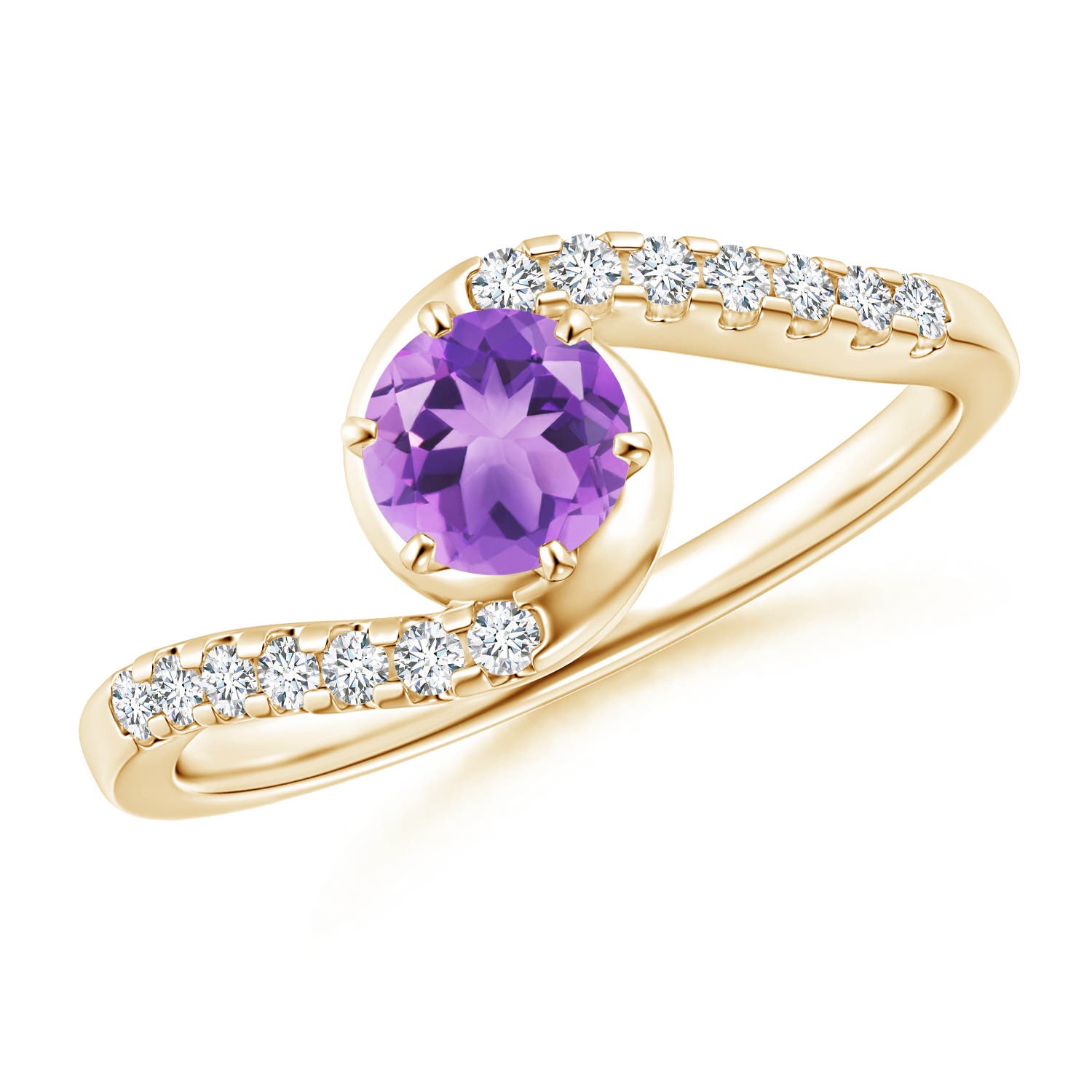 A - Amethyst / 0.62 CT / 14 KT Yellow Gold