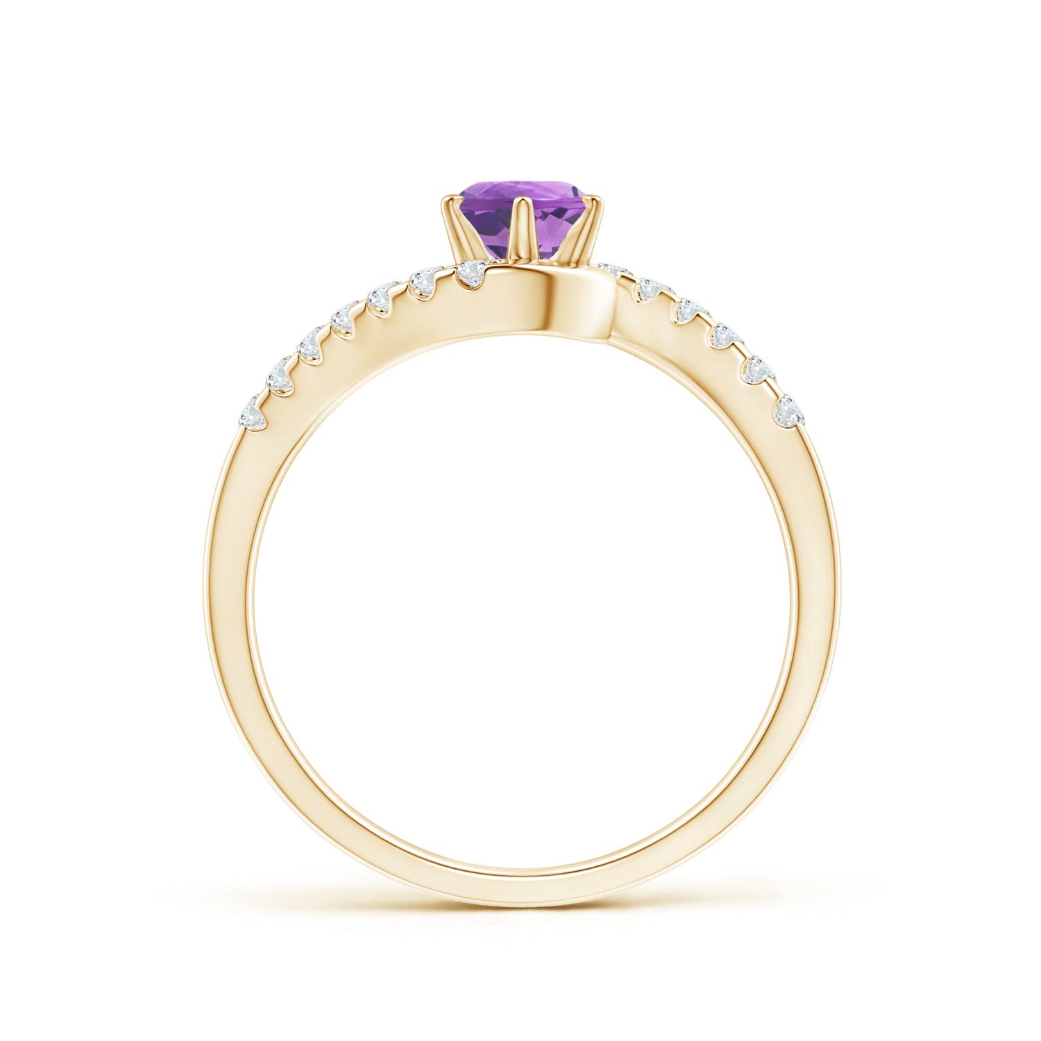 A - Amethyst / 0.62 CT / 14 KT Yellow Gold