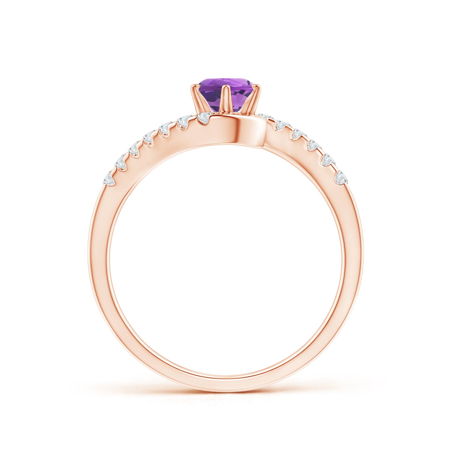 AA - Amethyst / 0.62 CT / 14 KT Rose Gold