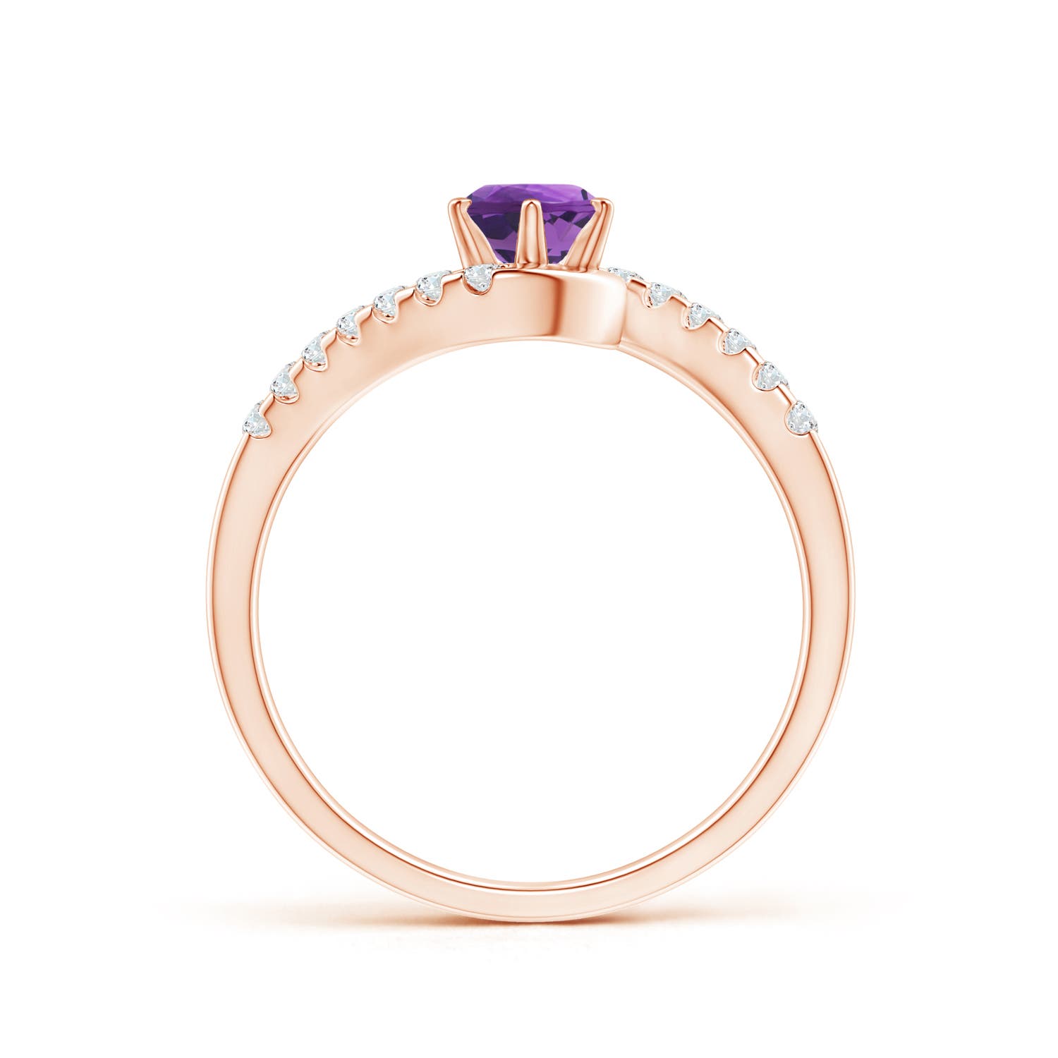 AAA - Amethyst / 0.62 CT / 14 KT Rose Gold