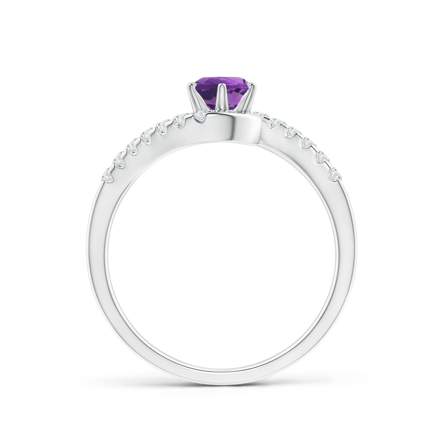 AAA - Amethyst / 0.62 CT / 14 KT White Gold