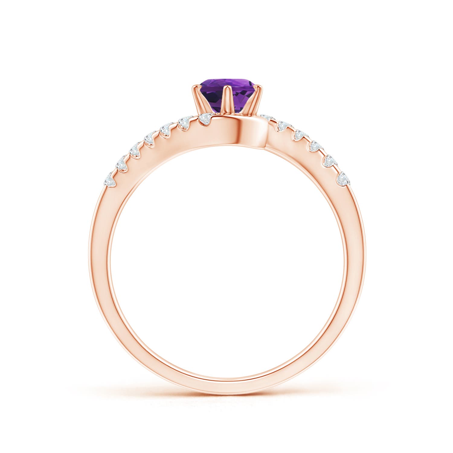 AAAA - Amethyst / 0.62 CT / 14 KT Rose Gold