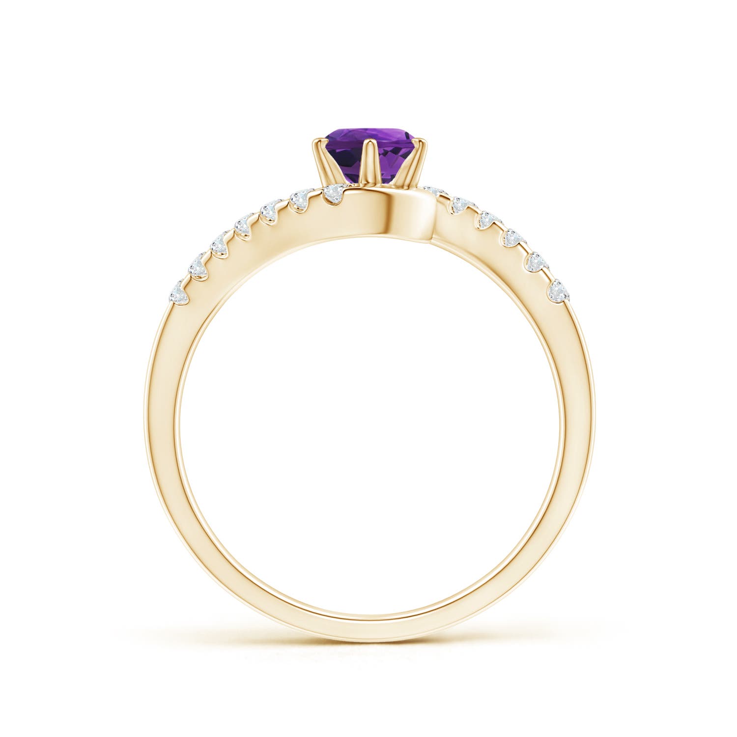 AAAA - Amethyst / 0.62 CT / 14 KT Yellow Gold