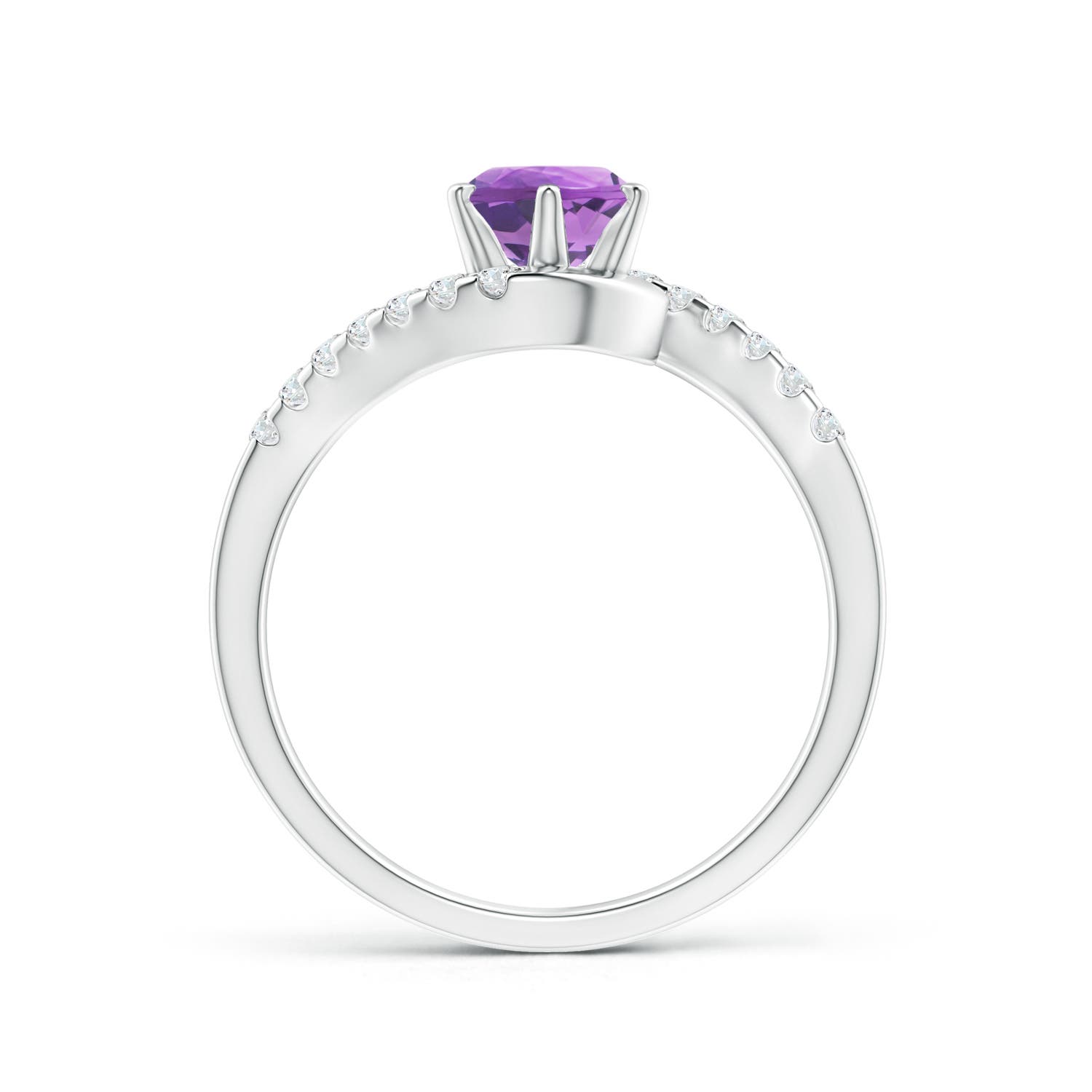 A - Amethyst / 1 CT / 14 KT White Gold