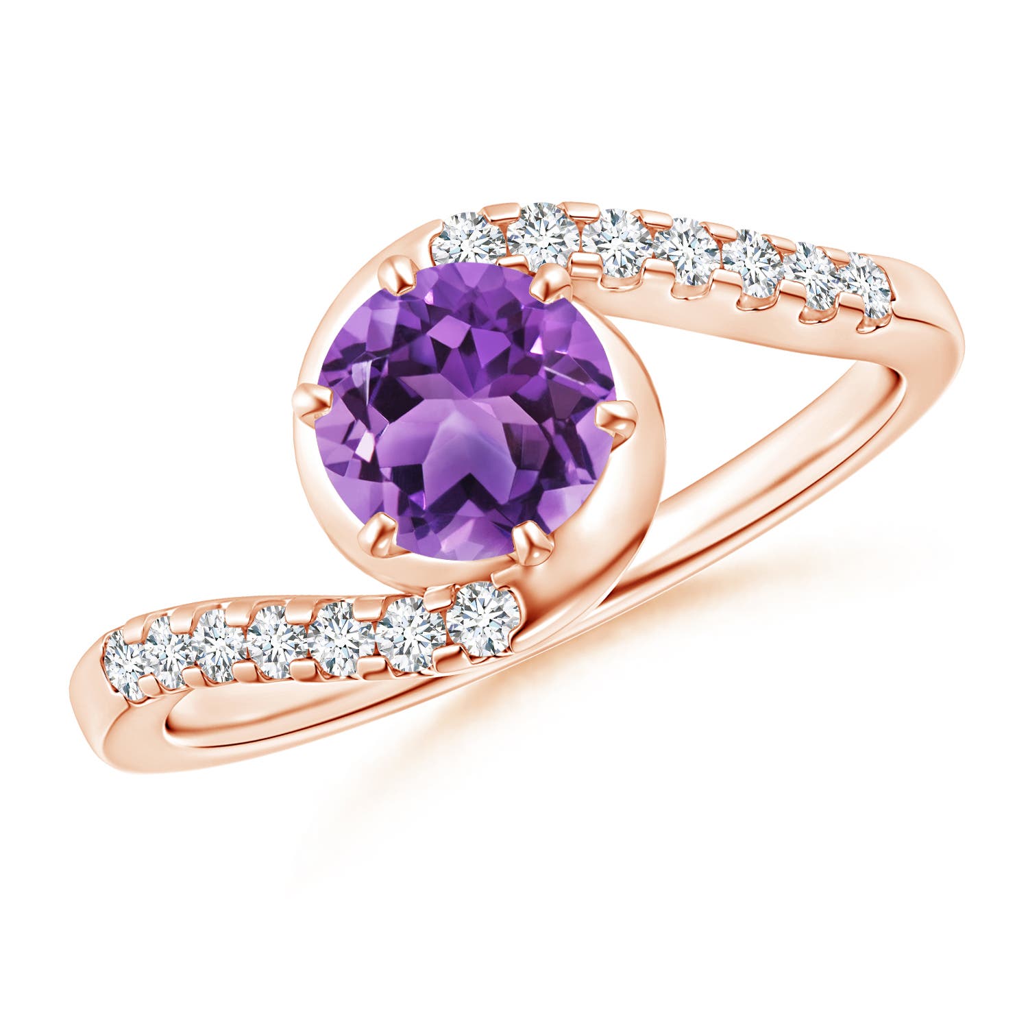 AA - Amethyst / 1 CT / 14 KT Rose Gold