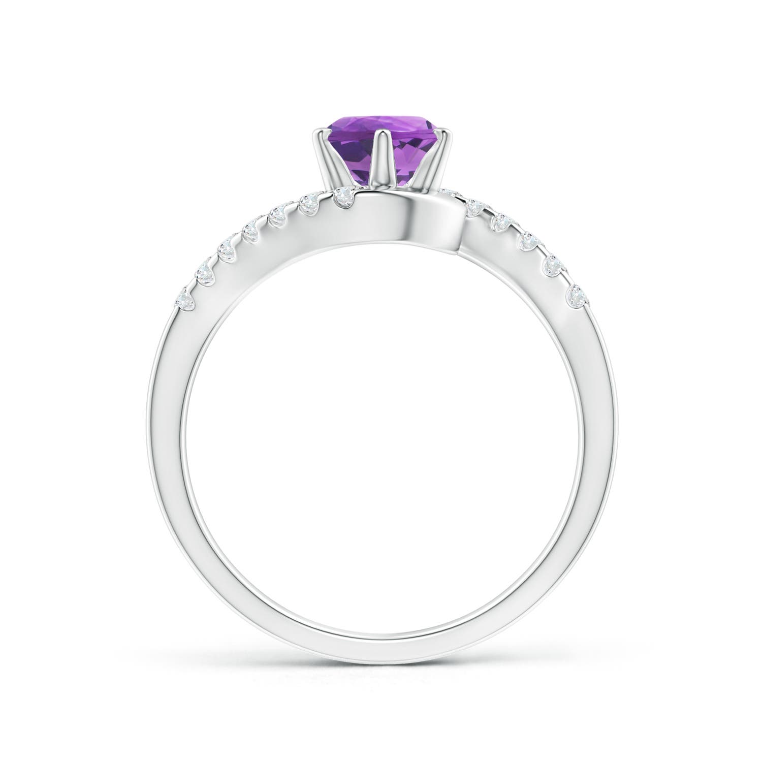 AA - Amethyst / 1 CT / 14 KT White Gold