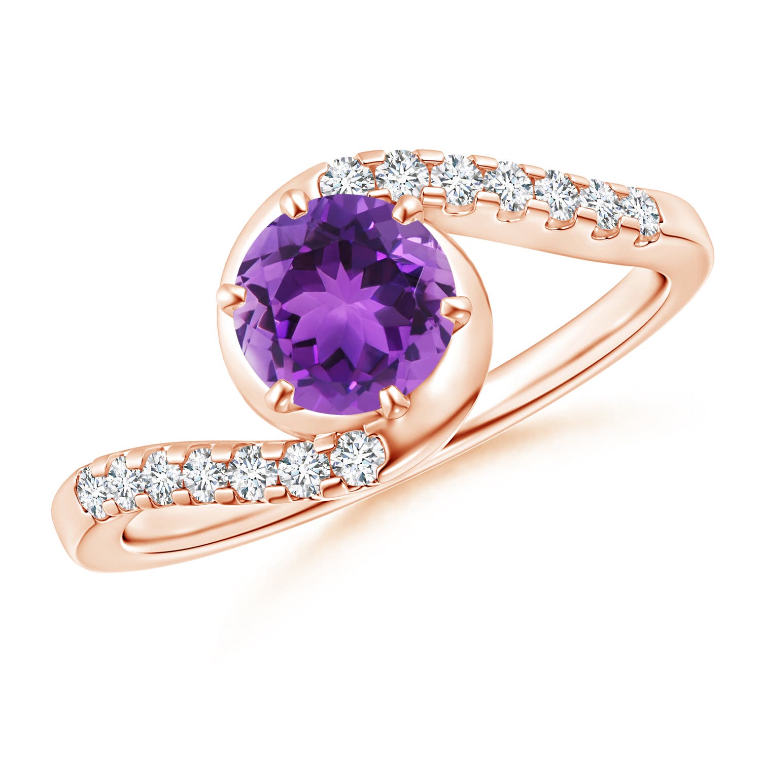 AAA - Amethyst / 1 CT / 14 KT Rose Gold