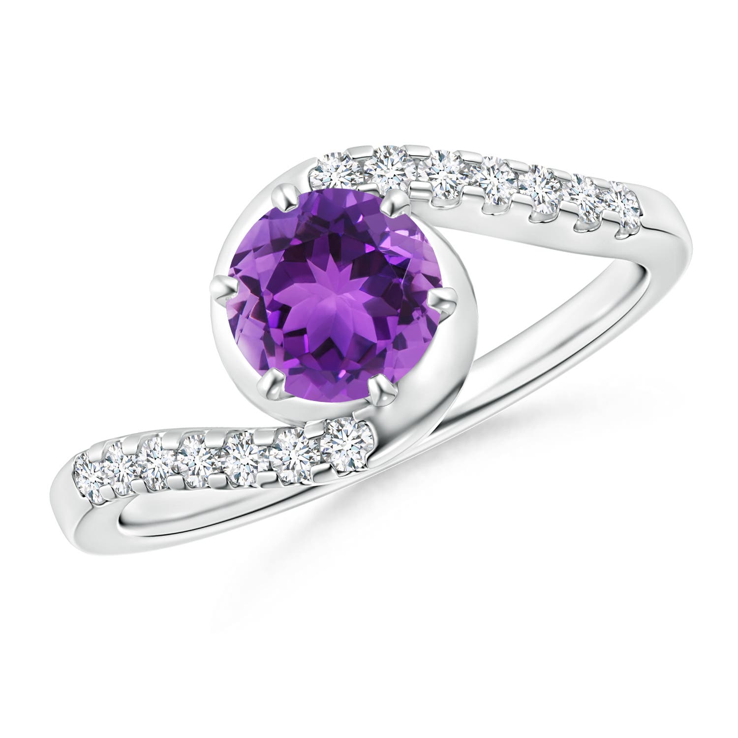 AAA - Amethyst / 1 CT / 14 KT White Gold