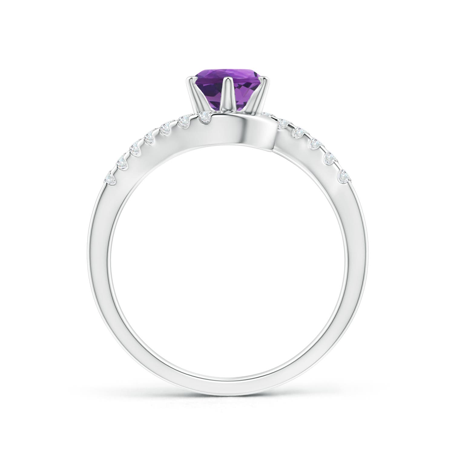 AAA - Amethyst / 1 CT / 14 KT White Gold