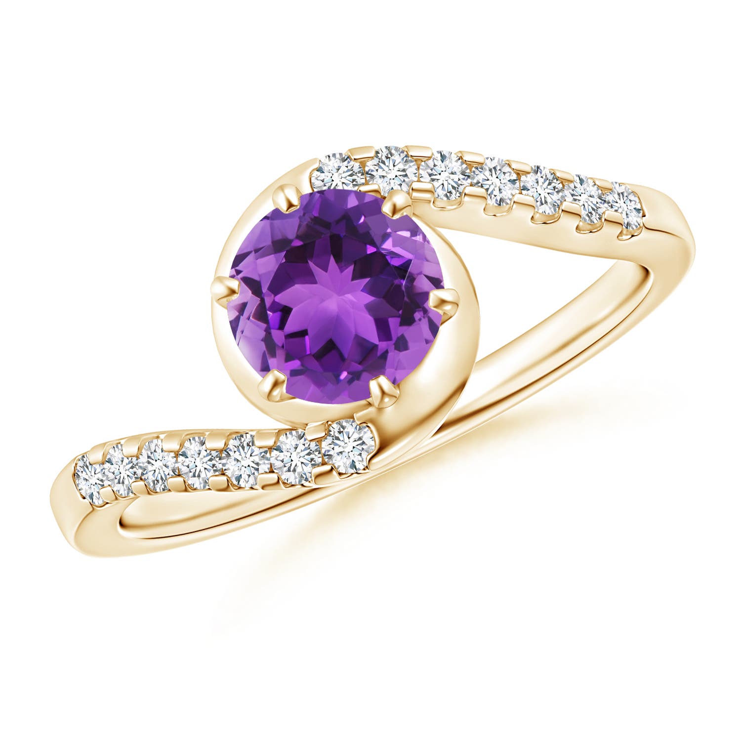 AAA - Amethyst / 1 CT / 14 KT Yellow Gold