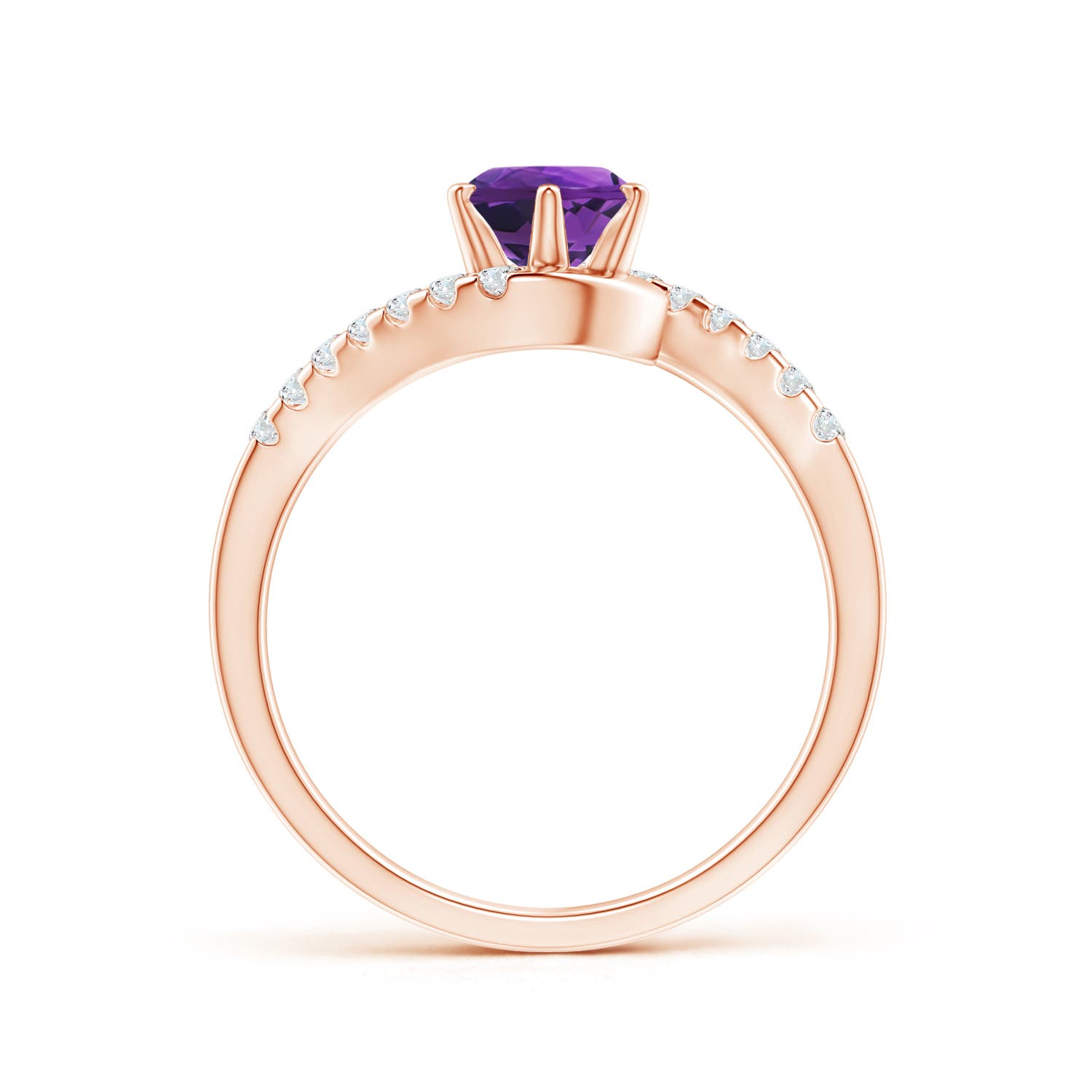 AAAA - Amethyst / 1 CT / 14 KT Rose Gold