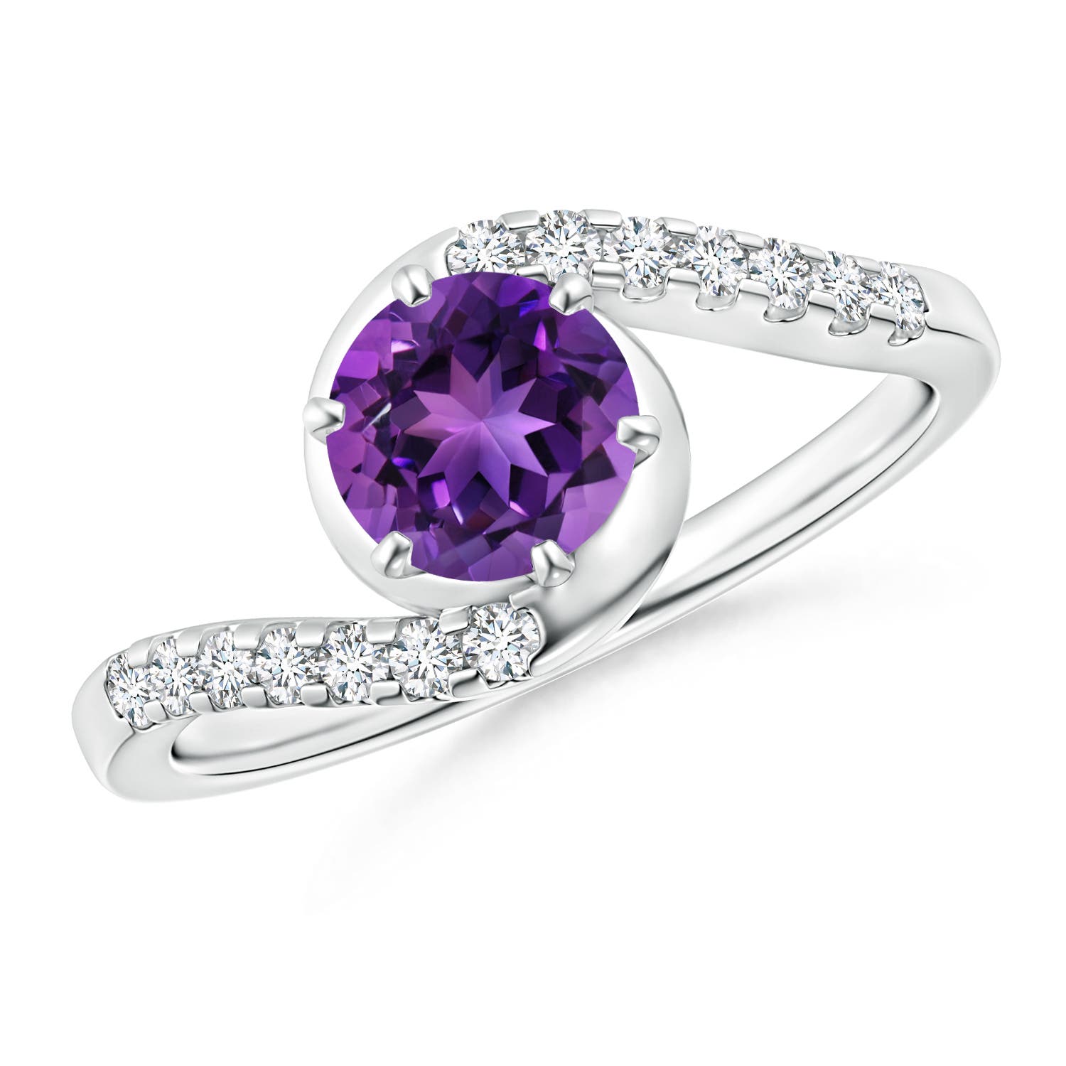 AAAA - Amethyst / 1 CT / 14 KT White Gold