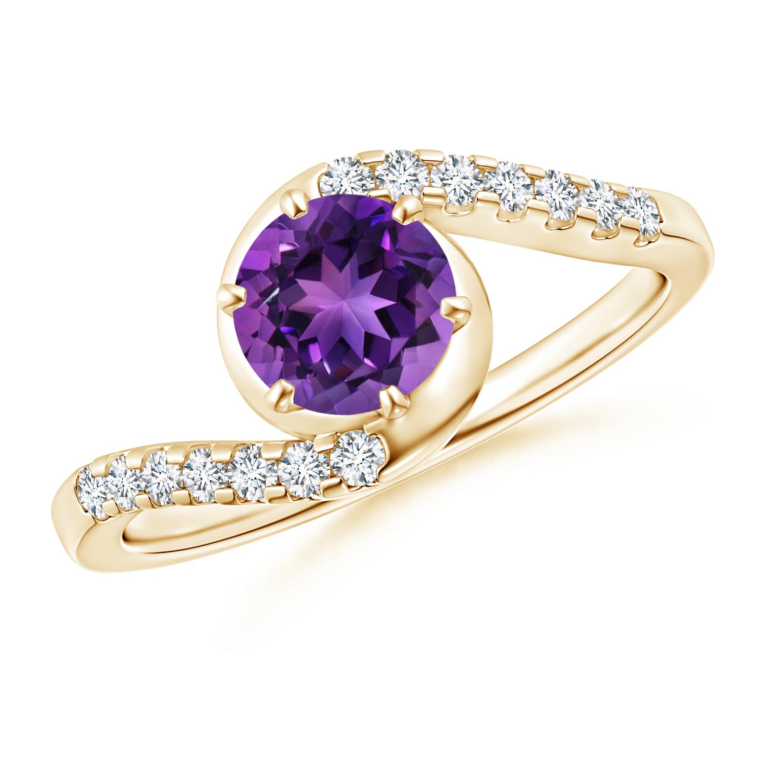 AAAA - Amethyst / 1 CT / 14 KT Yellow Gold