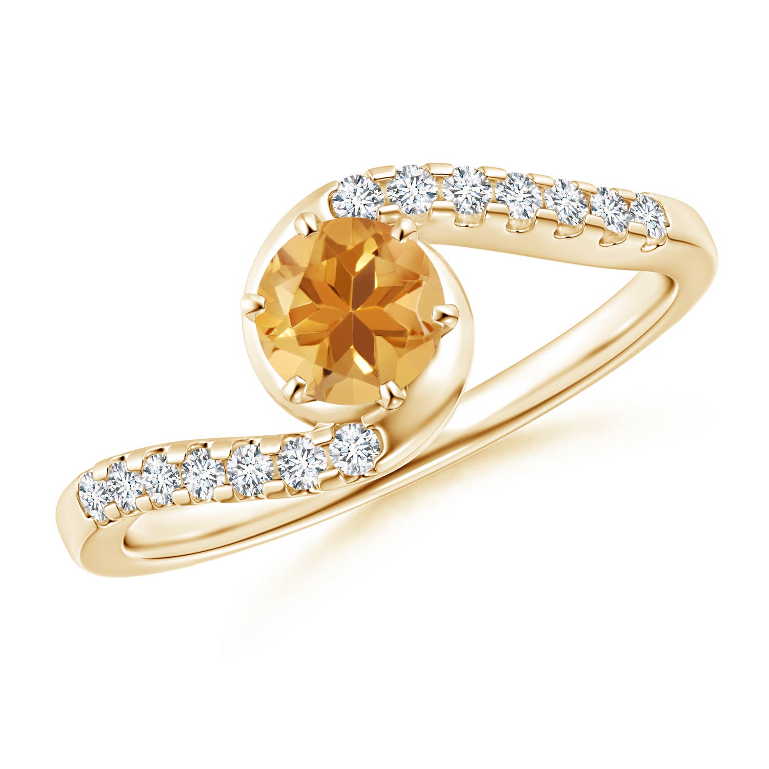 A - Citrine / 0.62 CT / 14 KT Yellow Gold