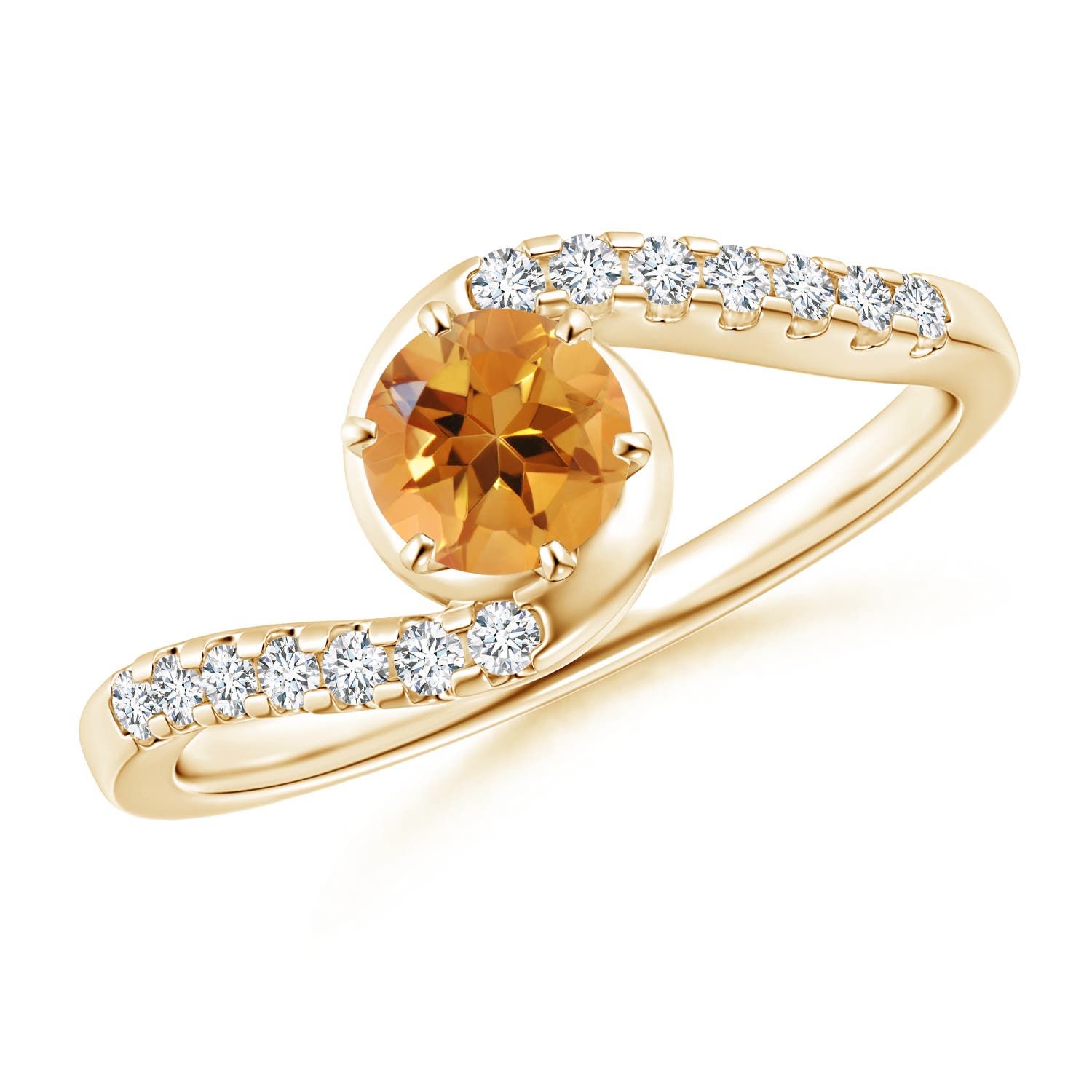 AA - Citrine / 0.62 CT / 14 KT Yellow Gold