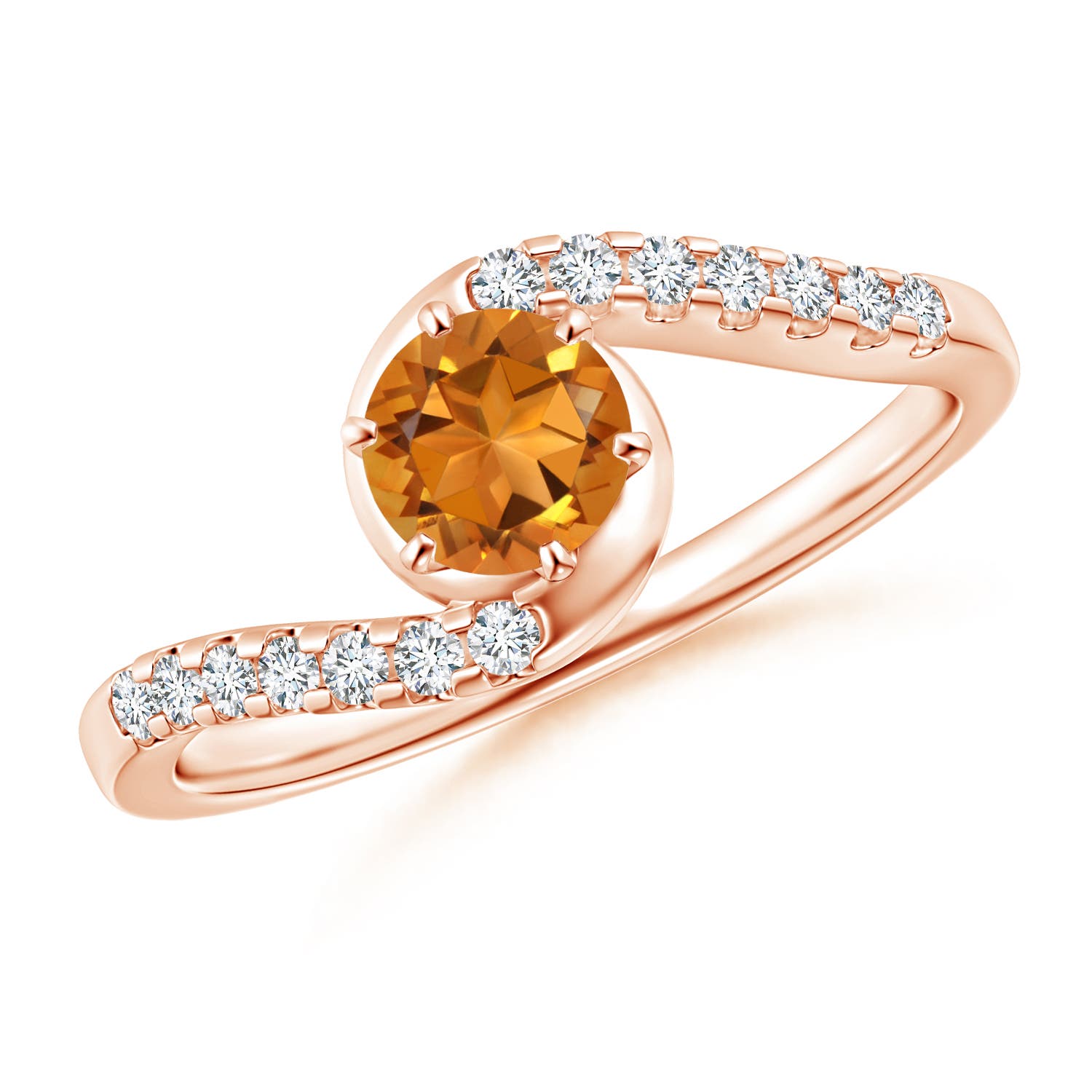 AAA - Citrine / 0.62 CT / 14 KT Rose Gold