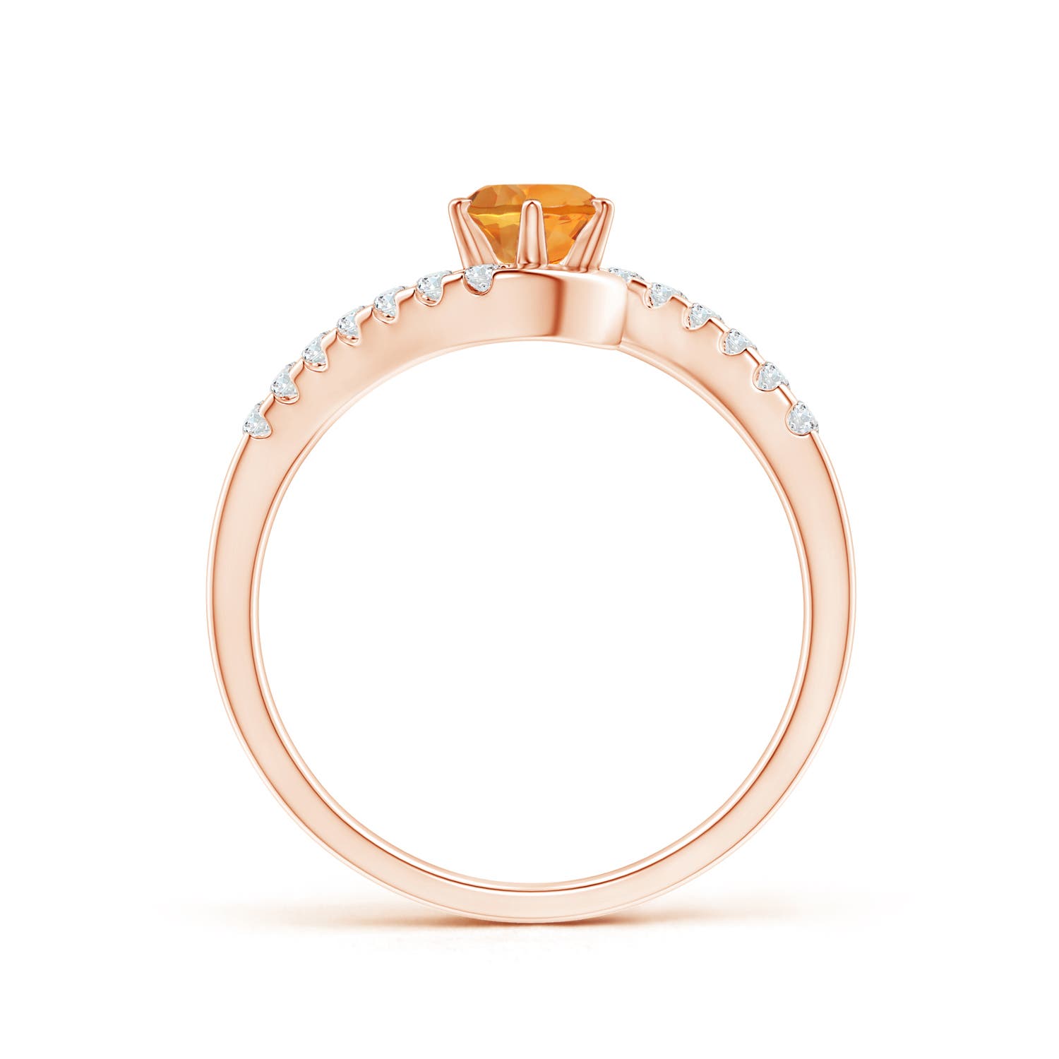 AAA - Citrine / 0.62 CT / 14 KT Rose Gold