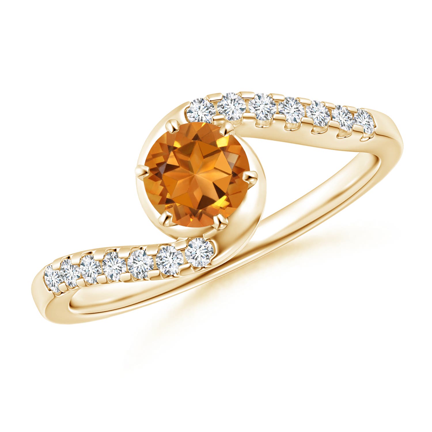 AAA - Citrine / 0.62 CT / 14 KT Yellow Gold