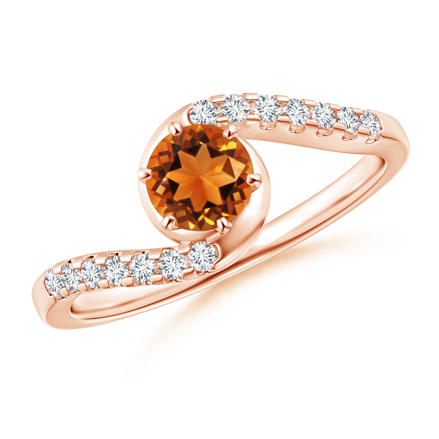 AAAA - Citrine / 0.62 CT / 14 KT Rose Gold