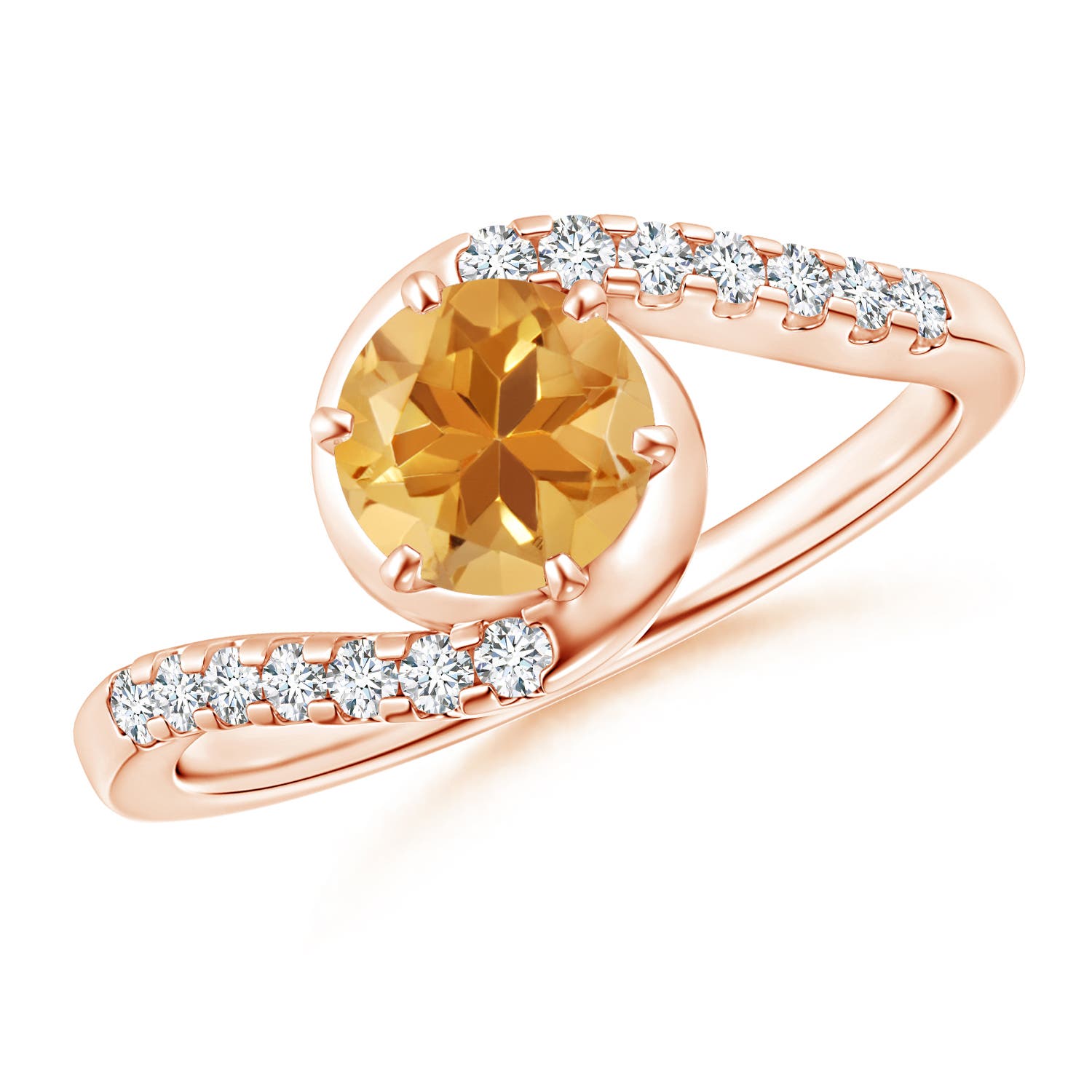 A - Citrine / 0.9 CT / 14 KT Rose Gold