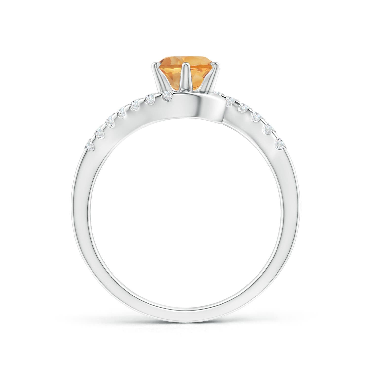 A - Citrine / 0.9 CT / 14 KT White Gold