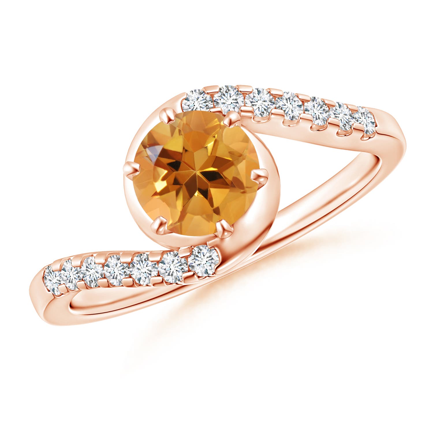 AA - Citrine / 0.9 CT / 14 KT Rose Gold