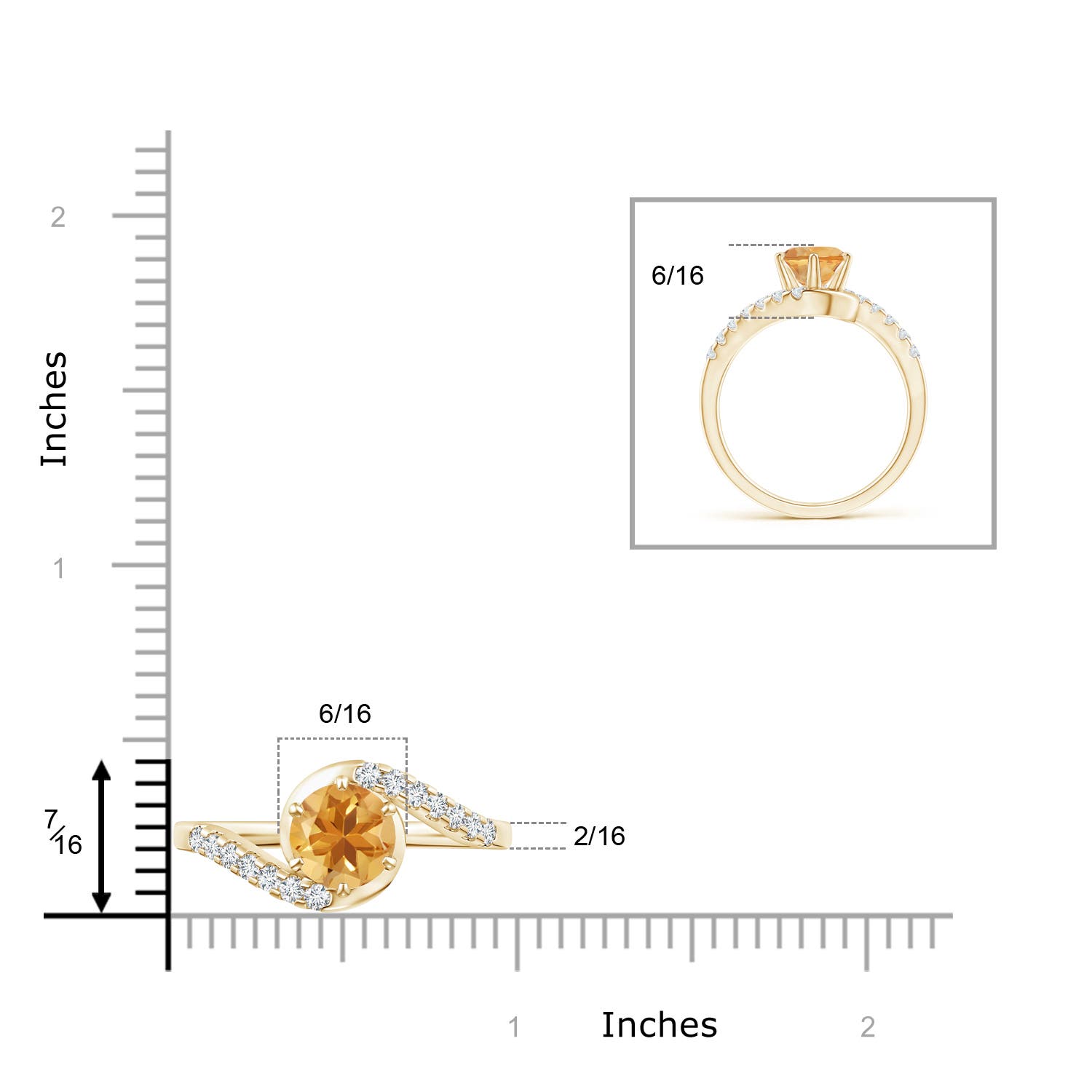 A - Citrine / 1.6 CT / 14 KT Yellow Gold