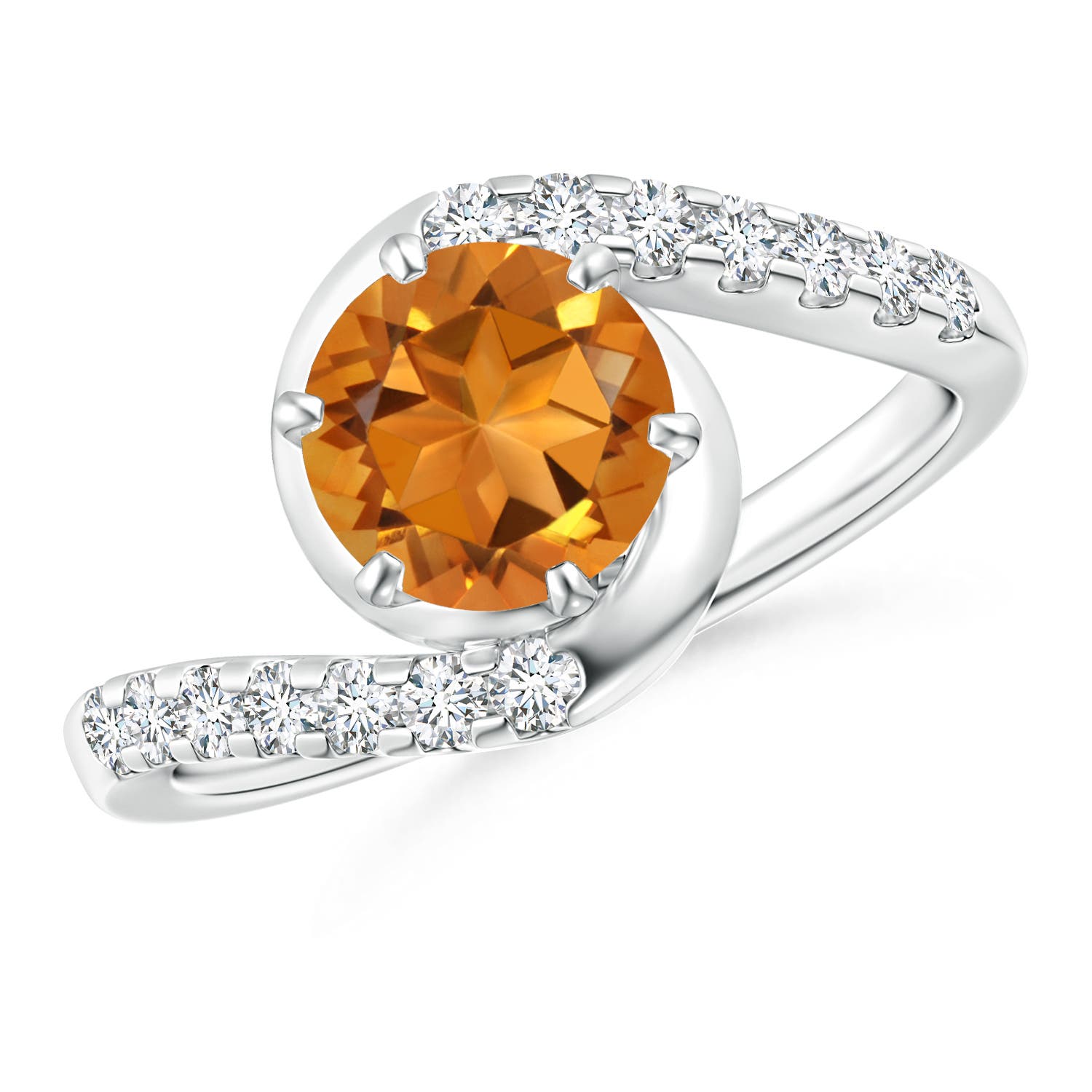 AAA - Citrine / 1.6 CT / 14 KT White Gold