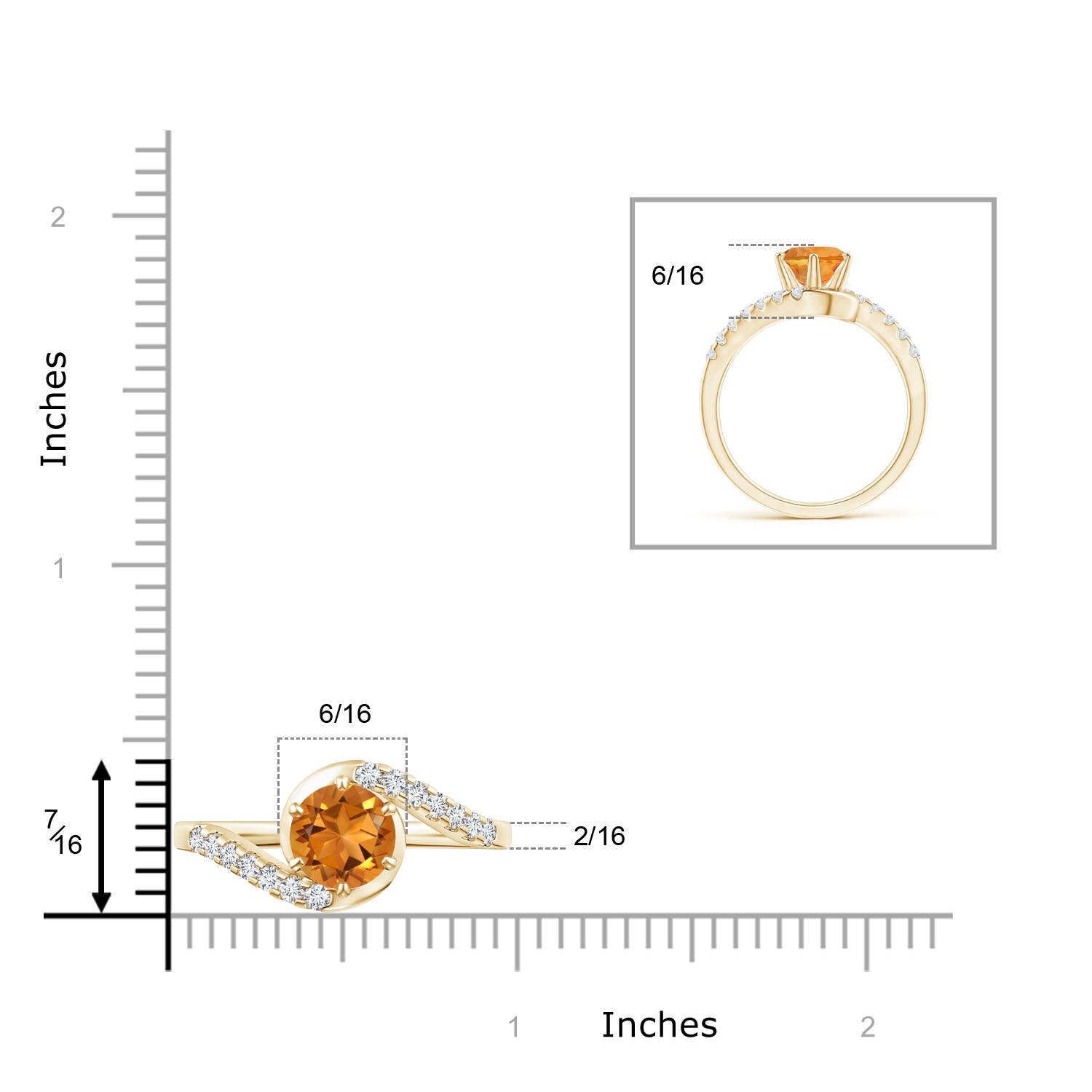 AAA - Citrine / 1.6 CT / 14 KT Yellow Gold