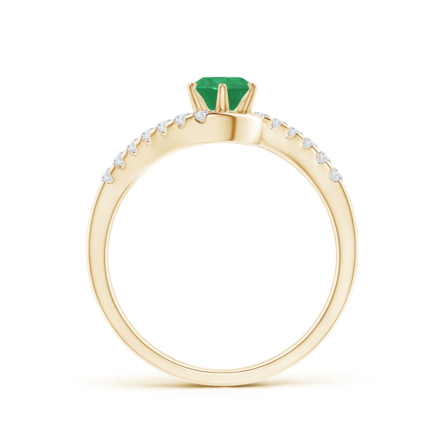 A - Emerald / 0.62 CT / 14 KT Yellow Gold