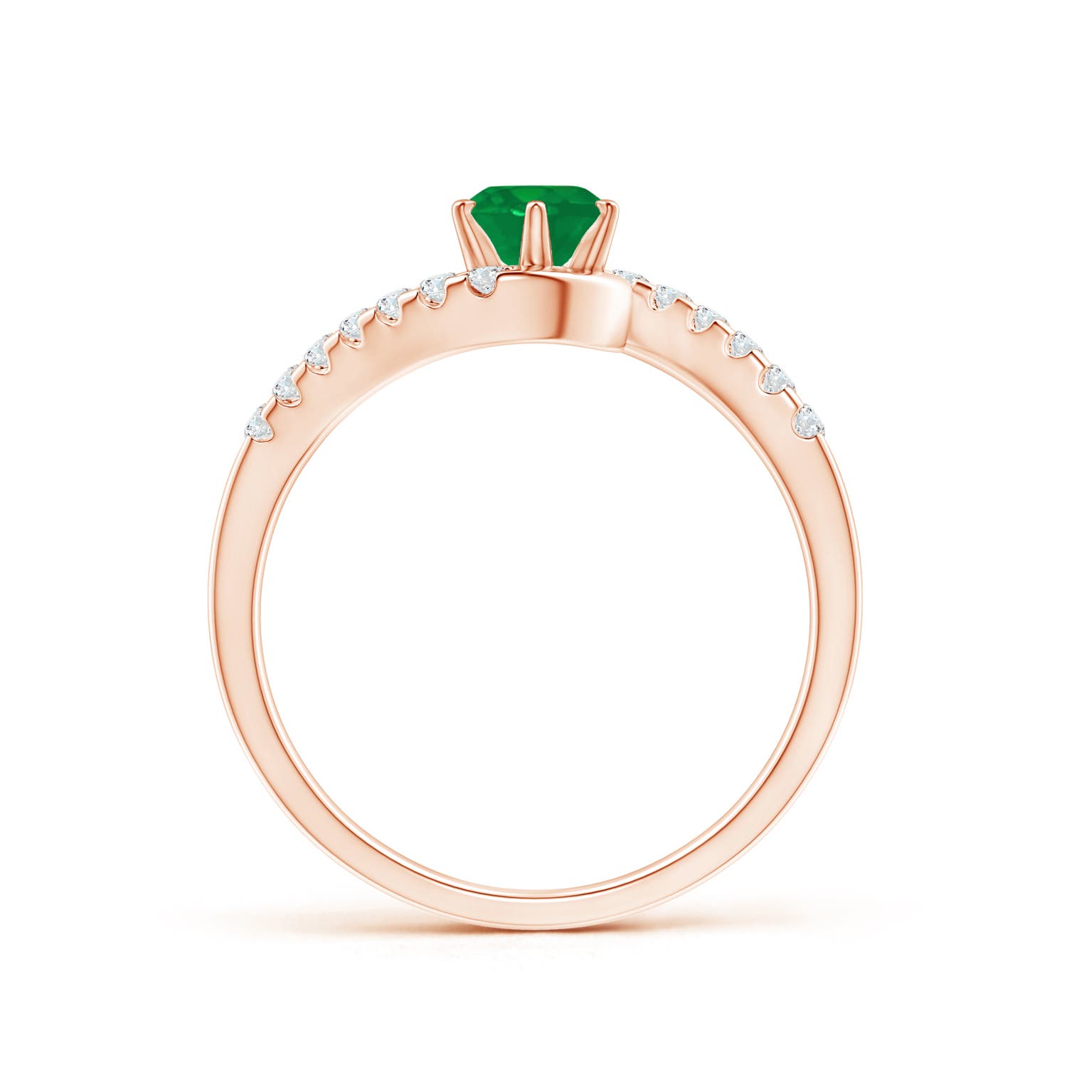 AA - Emerald / 0.62 CT / 14 KT Rose Gold