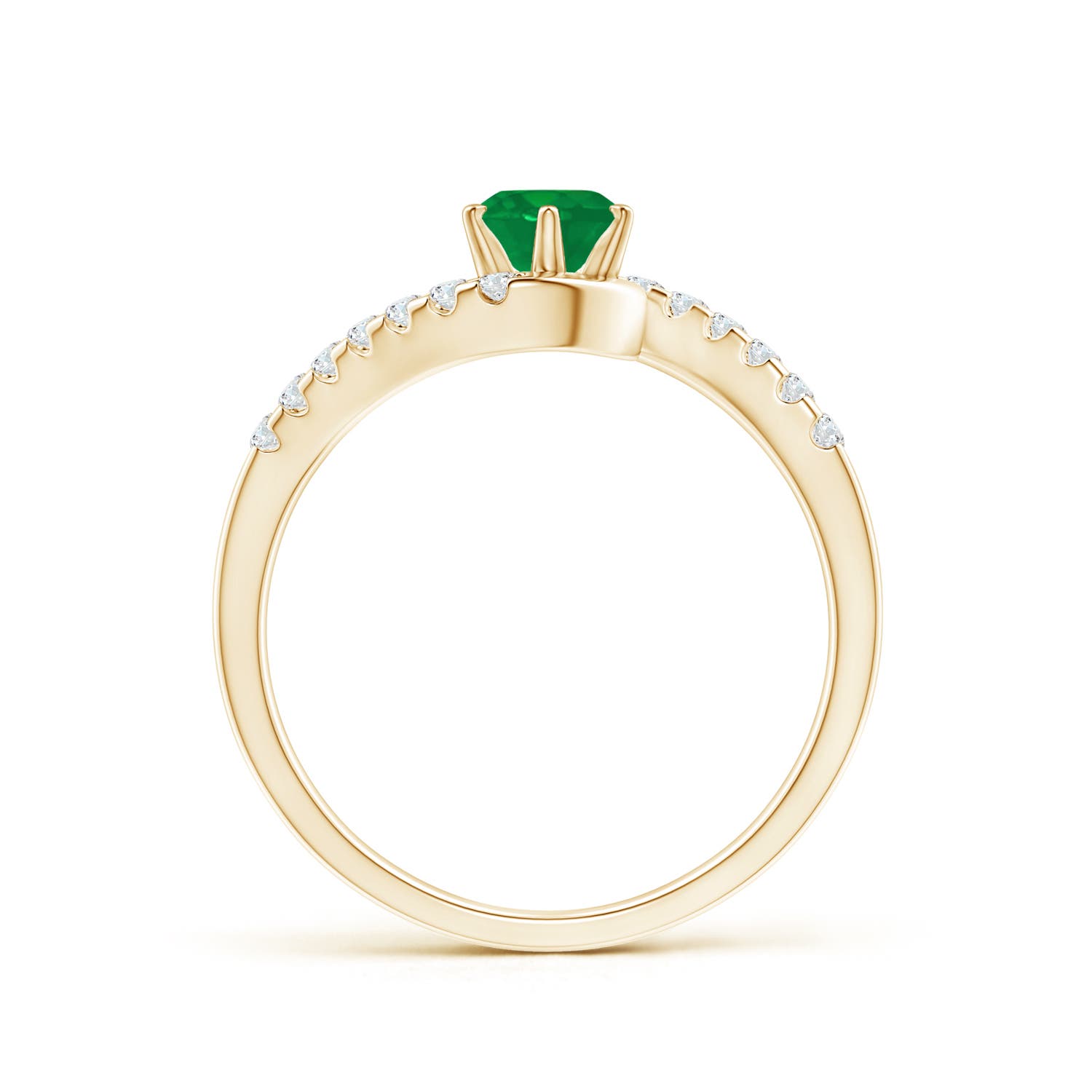 AA - Emerald / 0.62 CT / 14 KT Yellow Gold