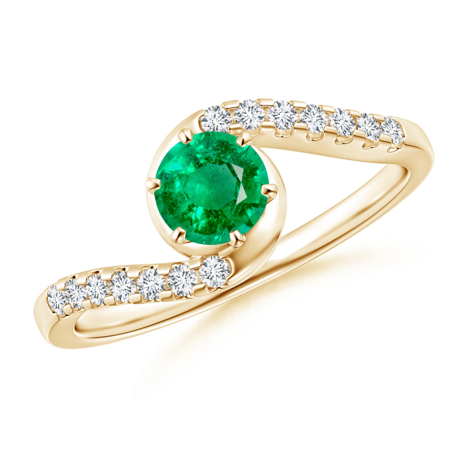 AAA - Emerald / 0.62 CT / 14 KT Yellow Gold