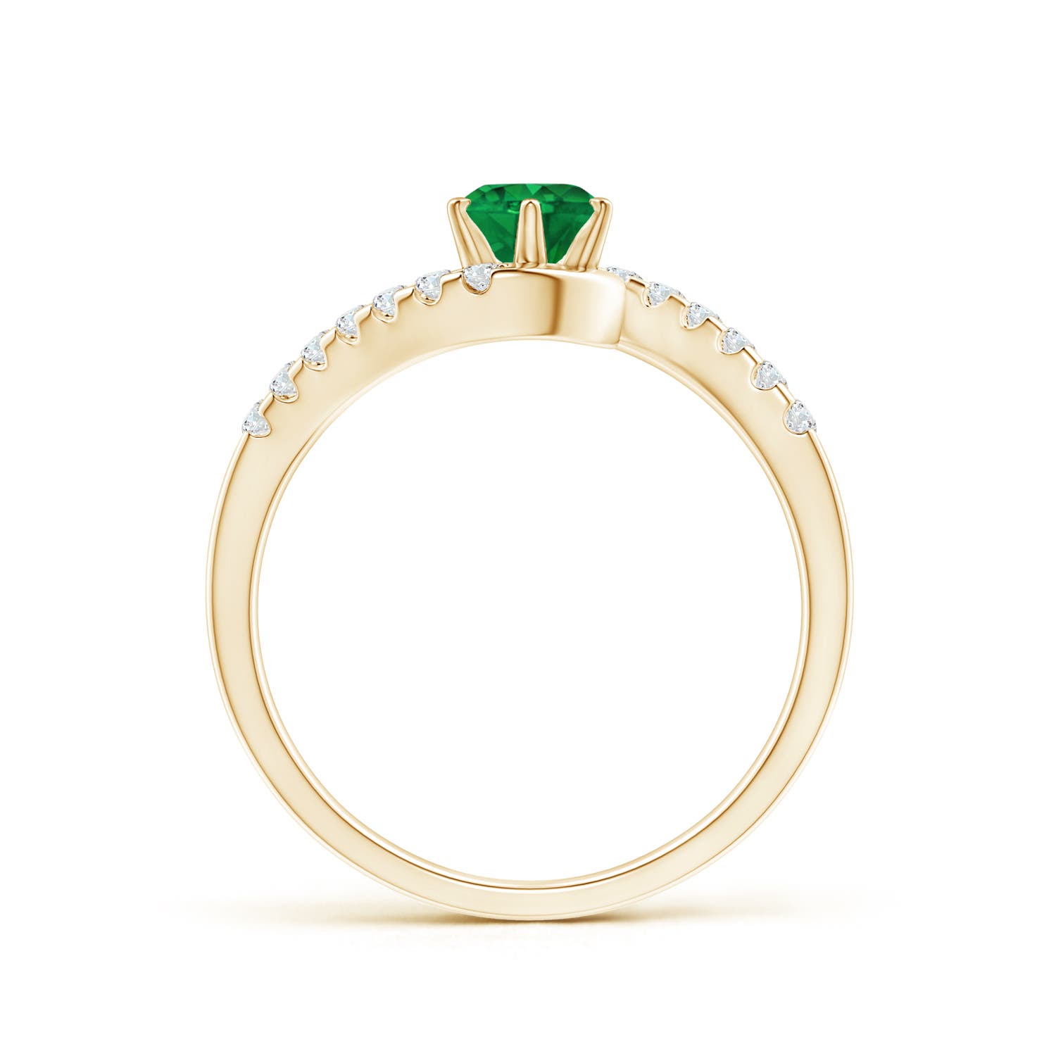 AAA - Emerald / 0.62 CT / 14 KT Yellow Gold