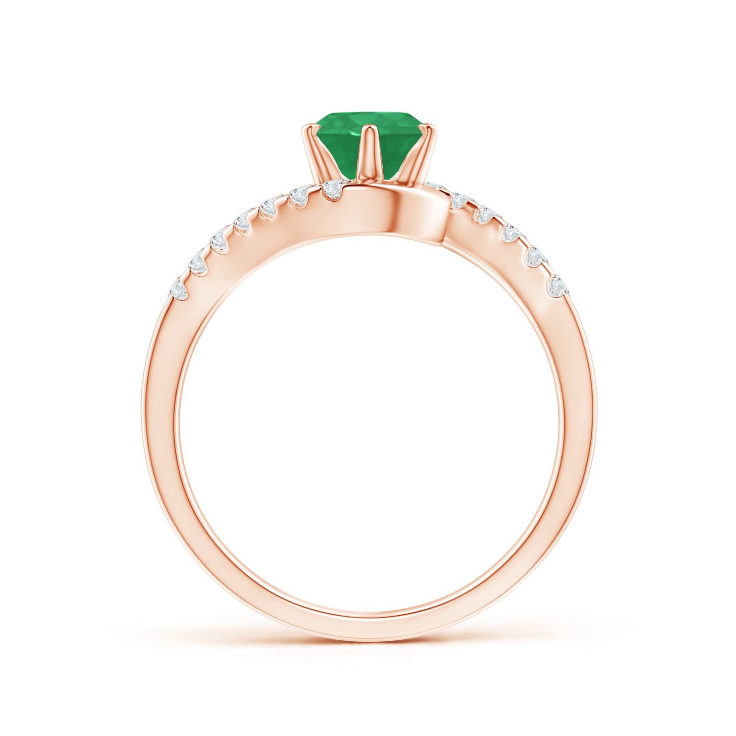 A - Emerald / 0.95 CT / 14 KT Rose Gold