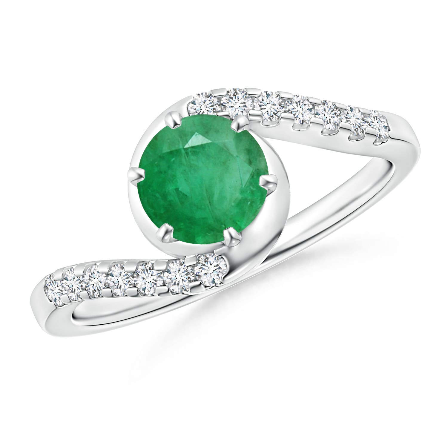 A - Emerald / 0.95 CT / 14 KT White Gold