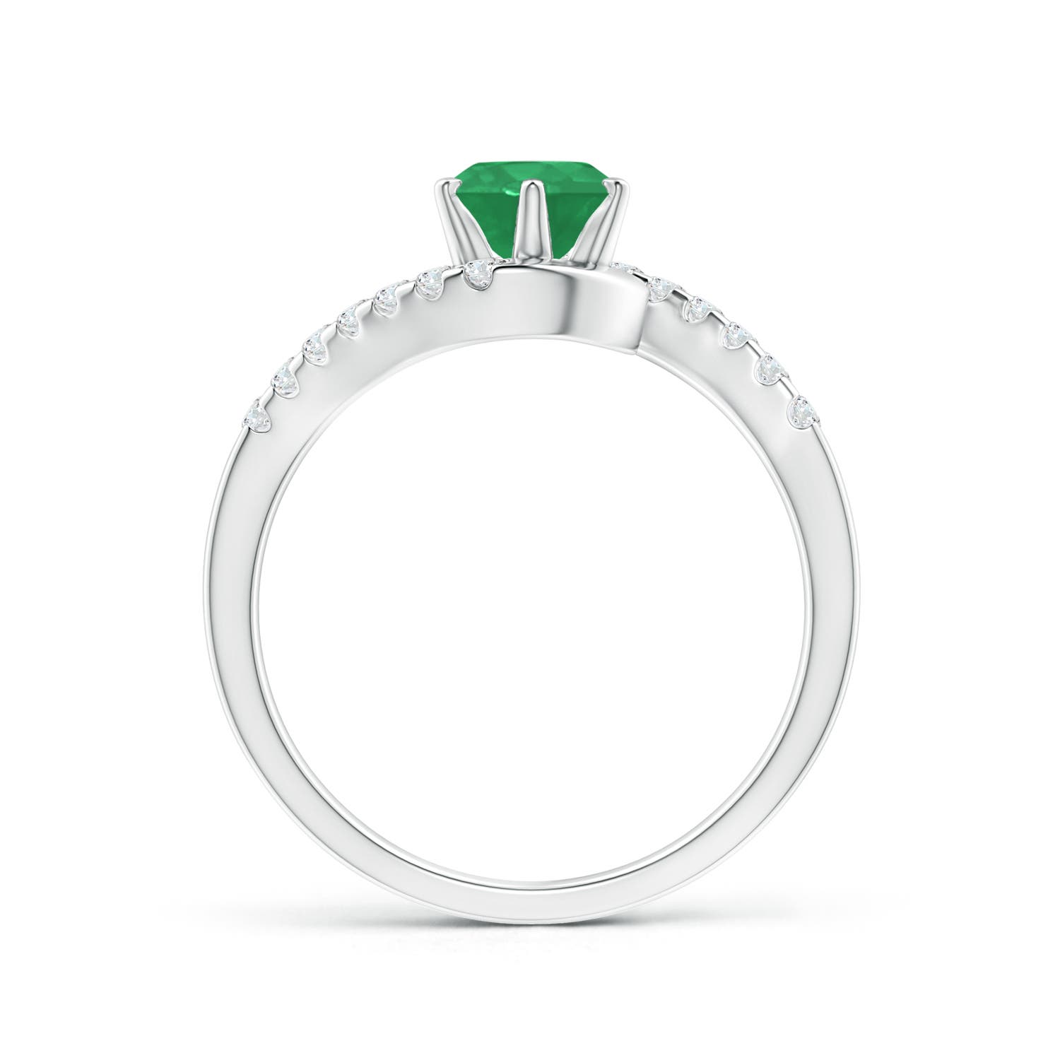 A - Emerald / 0.95 CT / 14 KT White Gold