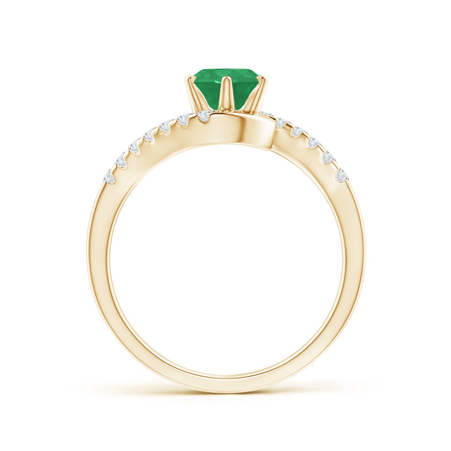 A - Emerald / 0.95 CT / 14 KT Yellow Gold