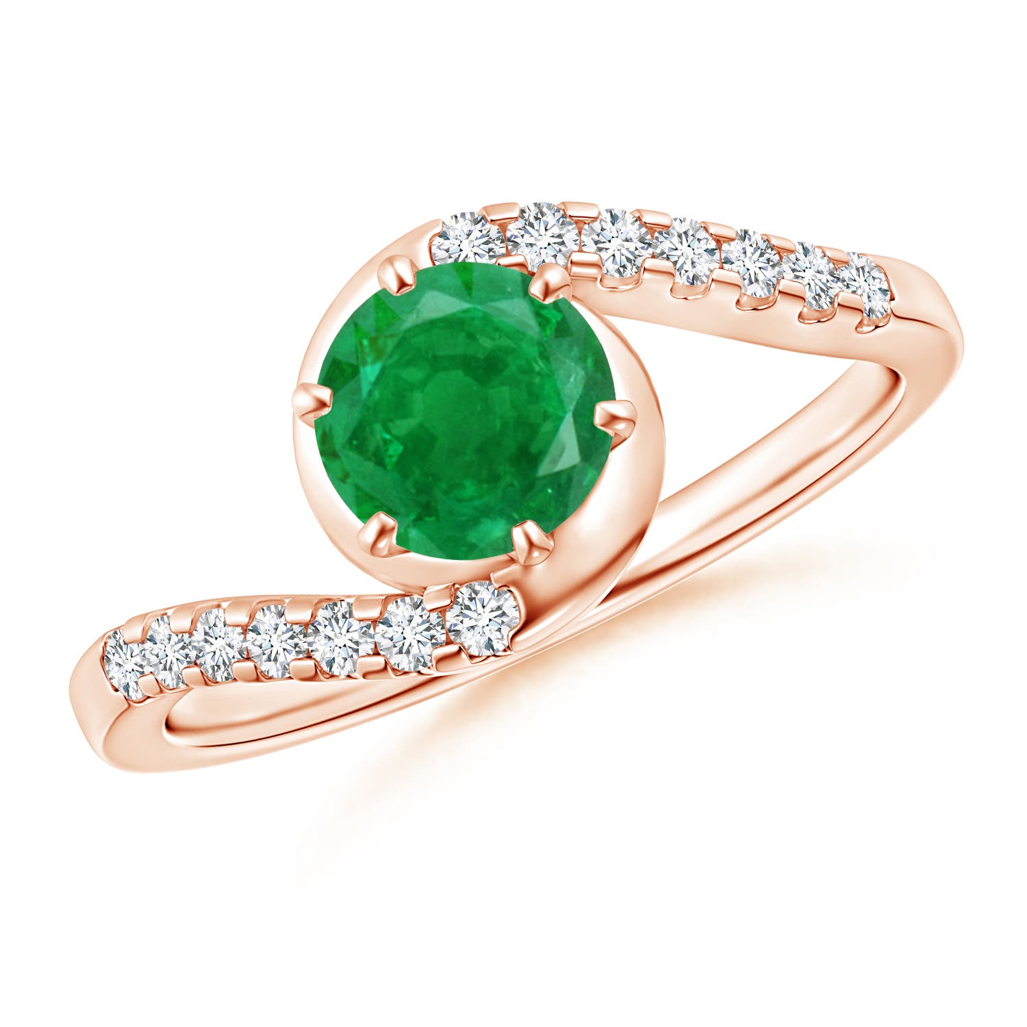 AA - Emerald / 0.95 CT / 14 KT Rose Gold