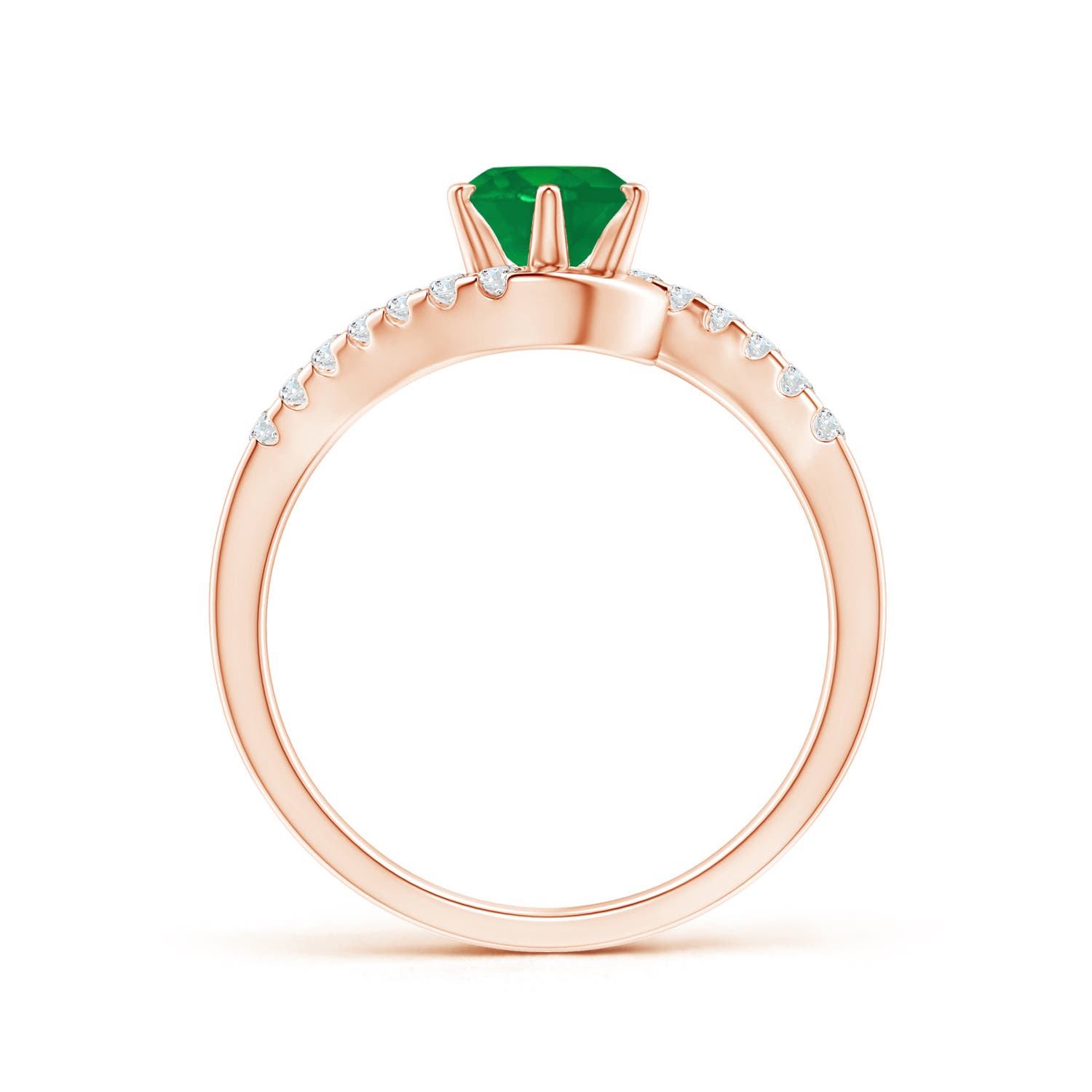 AA - Emerald / 0.95 CT / 14 KT Rose Gold