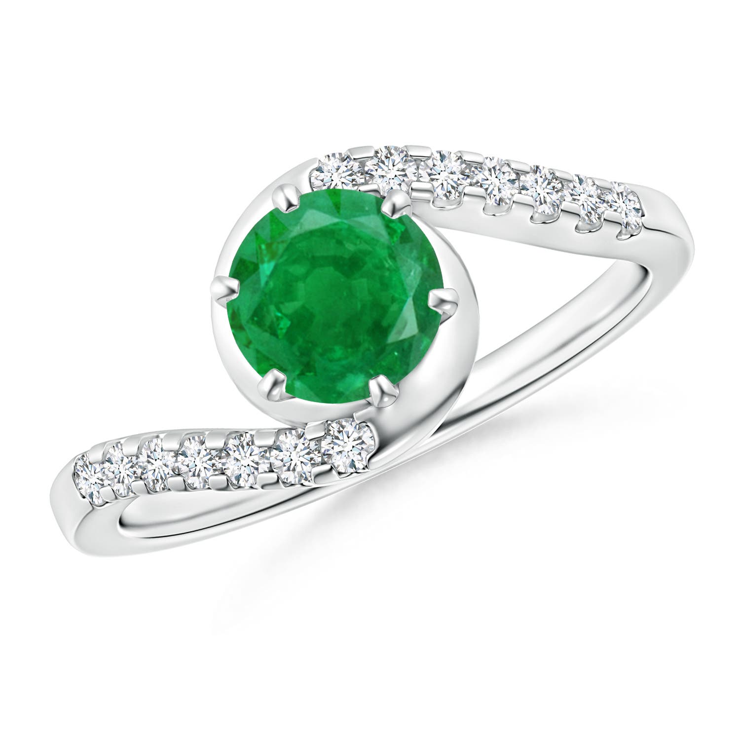 AA - Emerald / 0.95 CT / 14 KT White Gold