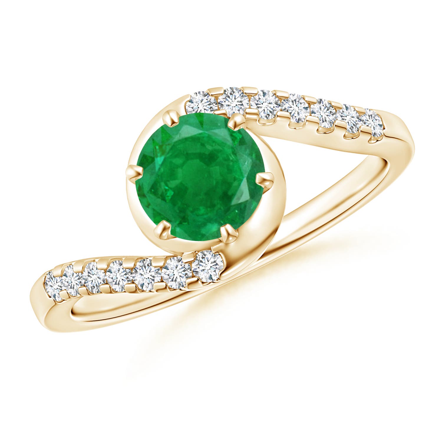 AA - Emerald / 0.95 CT / 14 KT Yellow Gold