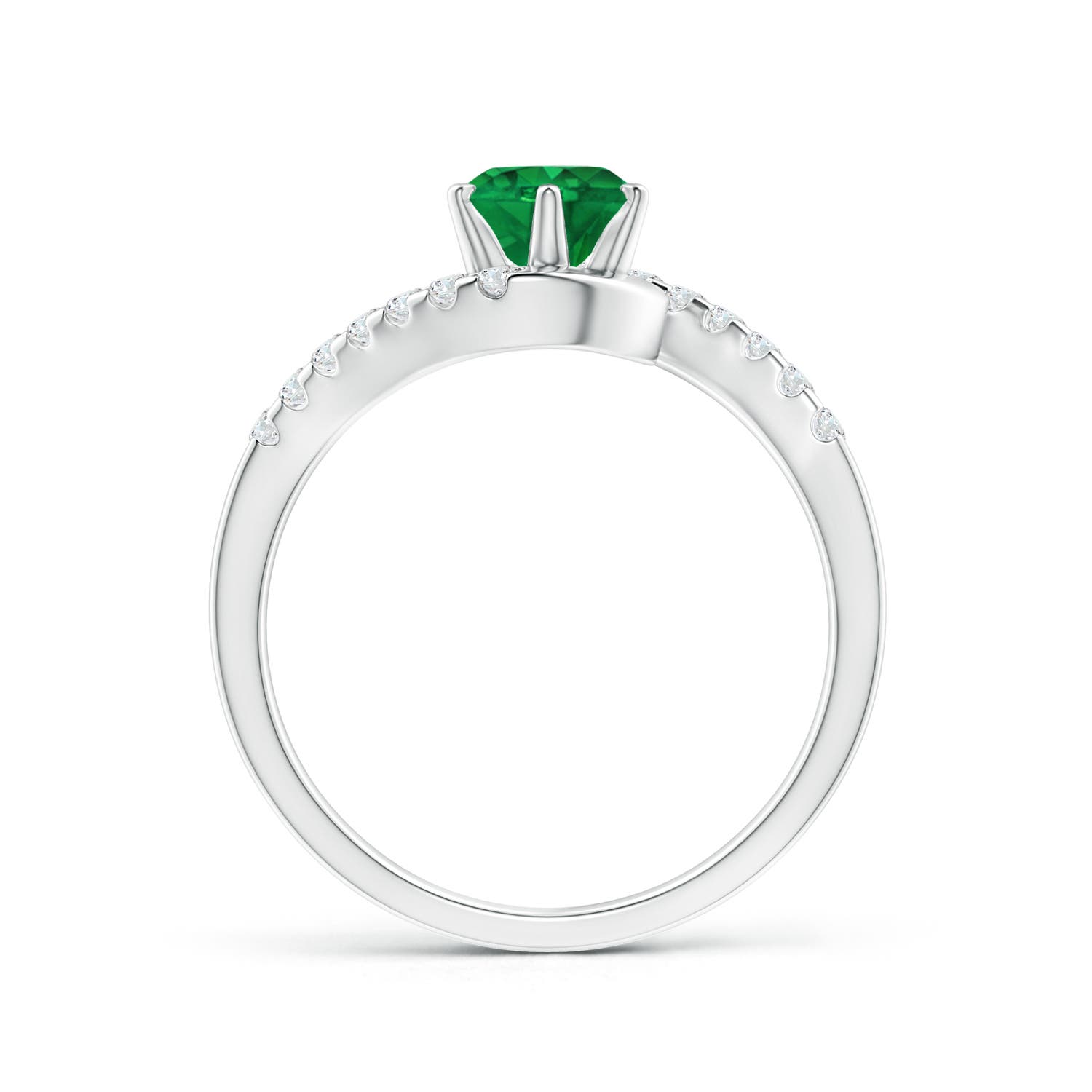 AAA - Emerald / 0.95 CT / 14 KT White Gold