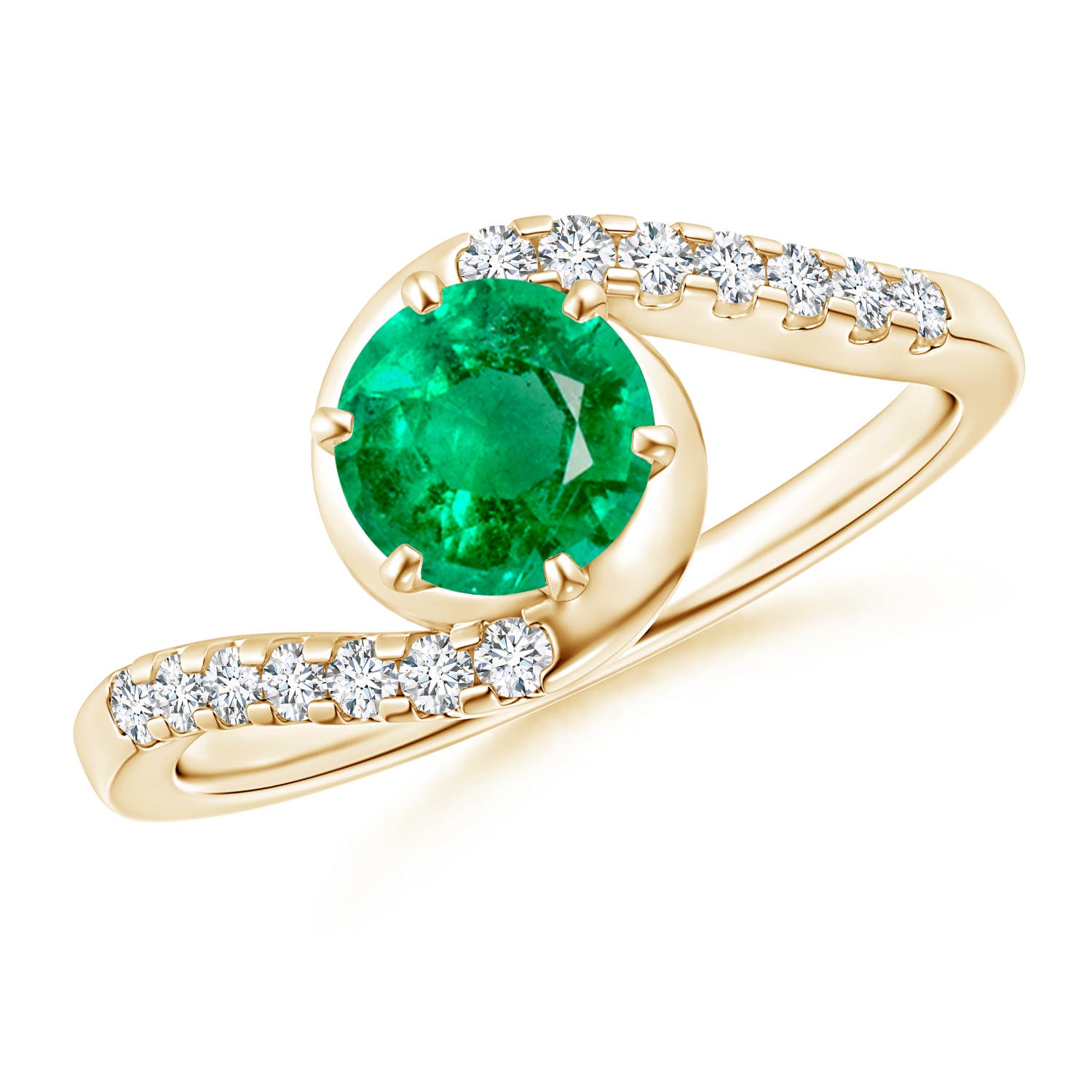 AAA - Emerald / 0.95 CT / 14 KT Yellow Gold