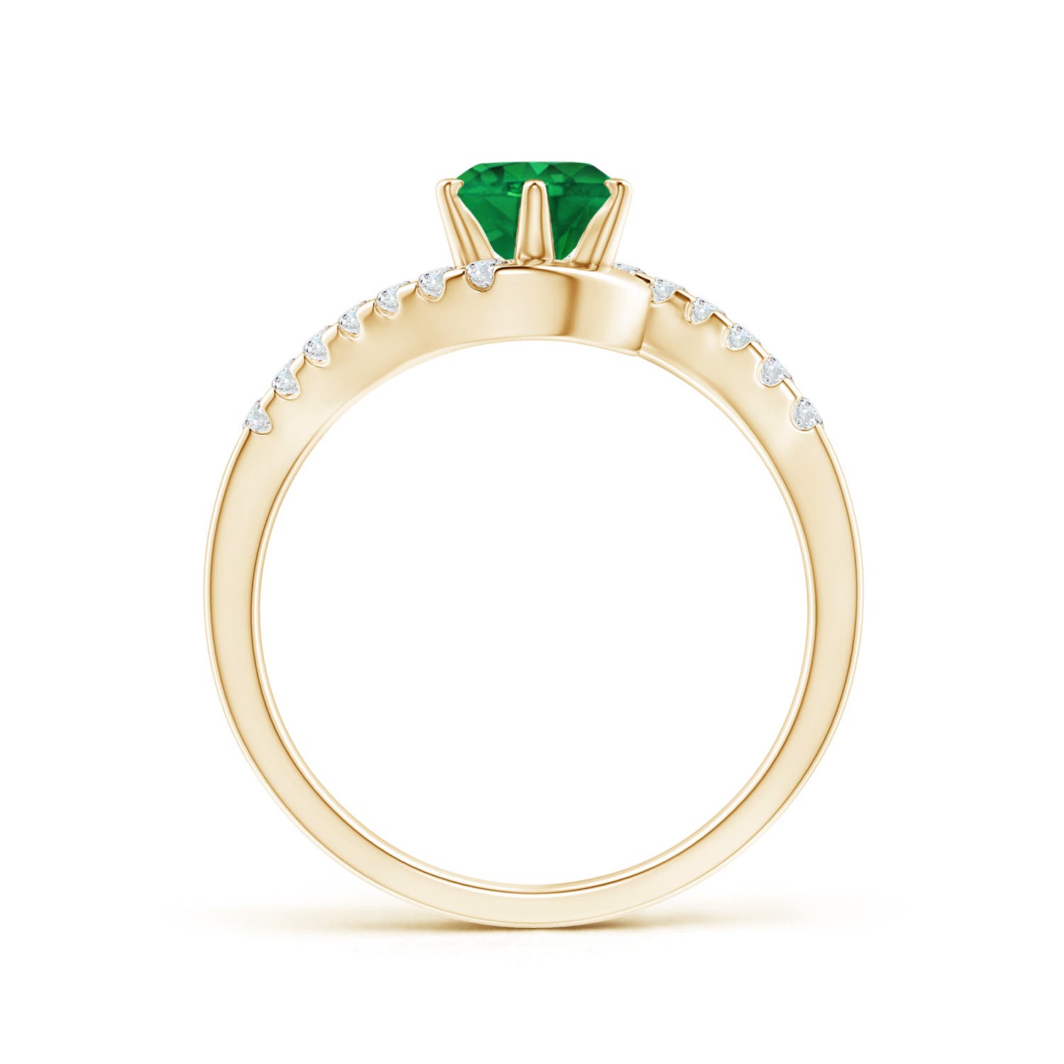 AAA - Emerald / 0.95 CT / 14 KT Yellow Gold