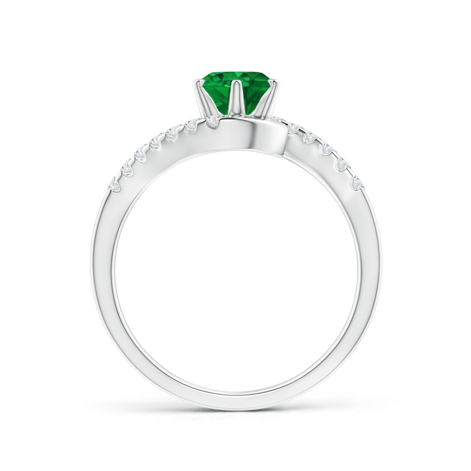 AAAA - Emerald / 0.95 CT / 14 KT White Gold