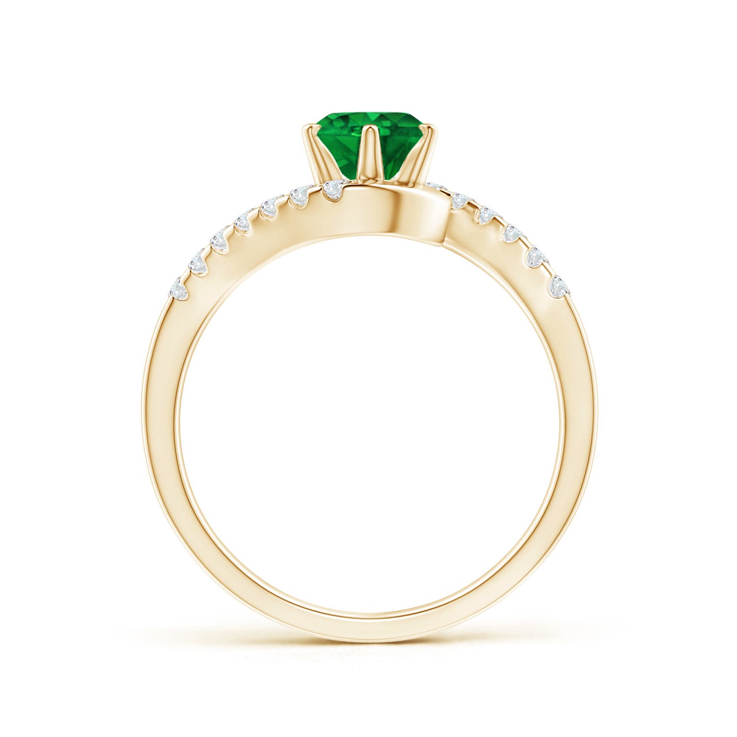 AAAA - Emerald / 0.95 CT / 14 KT Yellow Gold