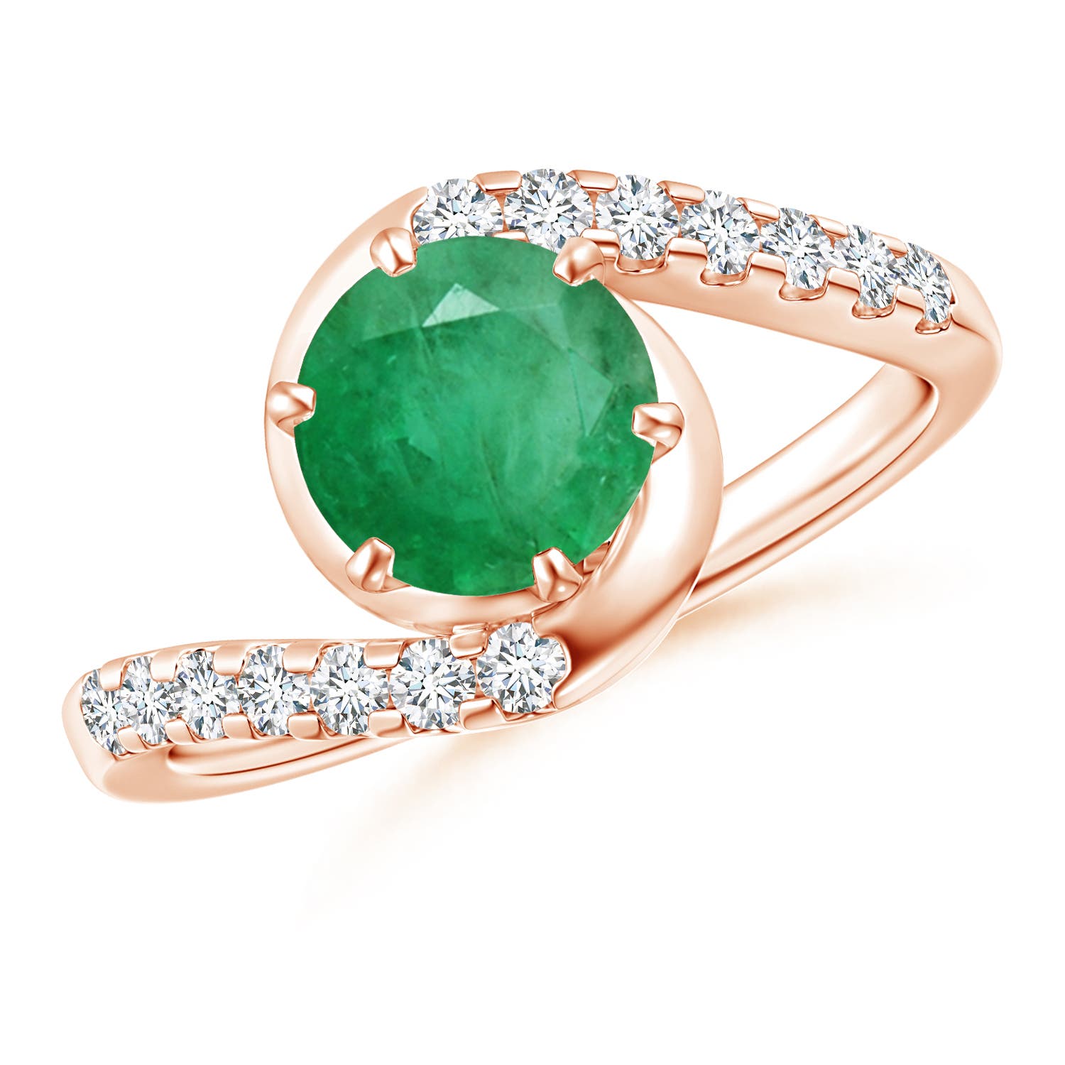 A - Emerald / 1.55 CT / 14 KT Rose Gold