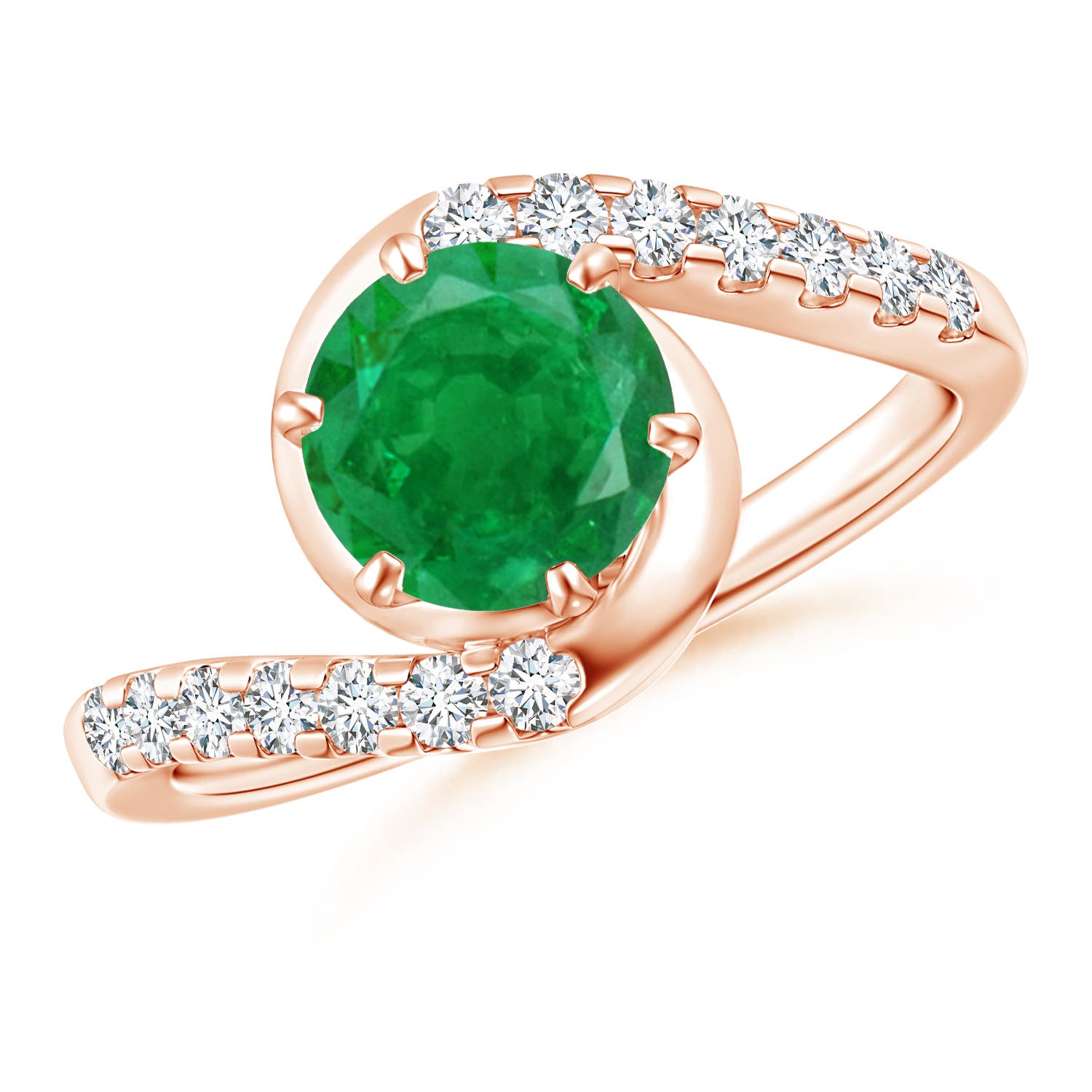 AA - Emerald / 1.55 CT / 14 KT Rose Gold